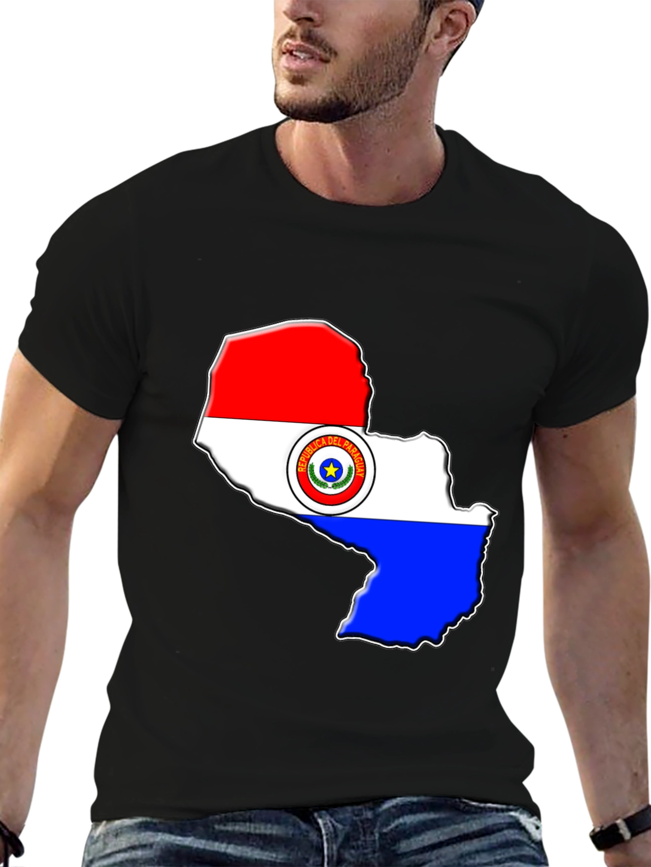 Paraguay Flag Map T-Shirt - Patriotic Pride