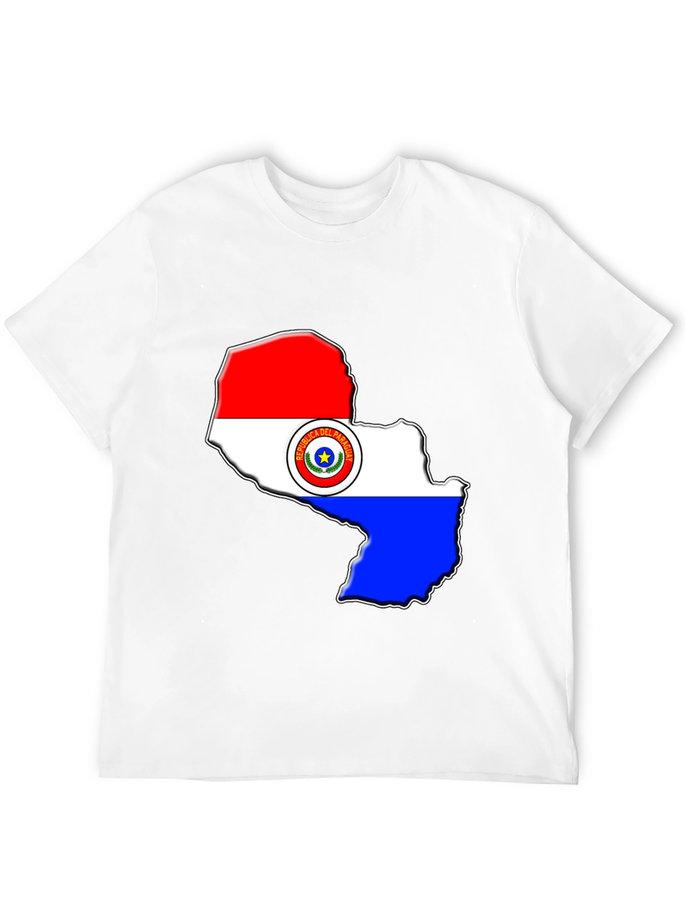 Paraguay Flag Map T-Shirt - Patriotic Pride