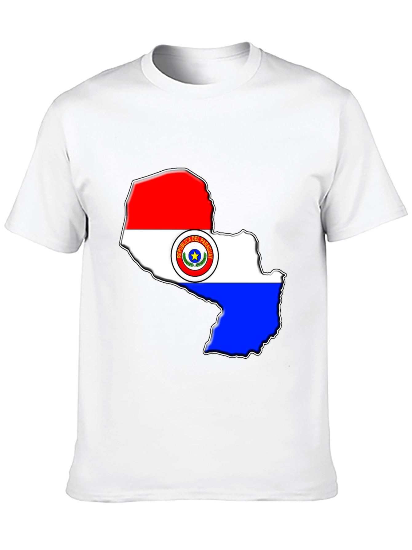 Paraguay Flag Map T-Shirt - Patriotic Pride