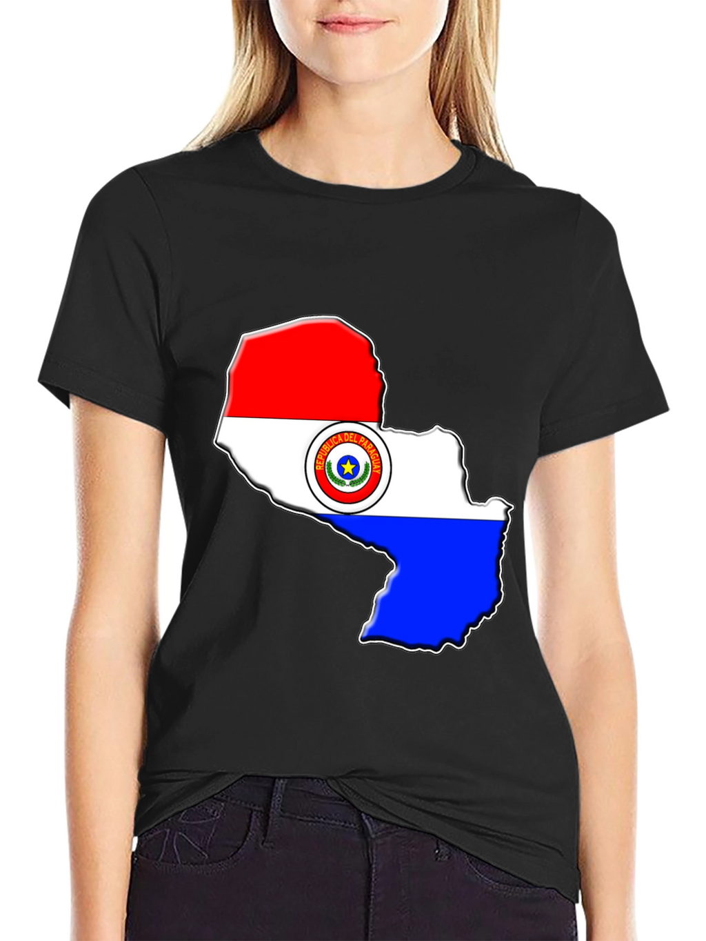 Paraguay Flag Map T-Shirt - Patriotic Pride