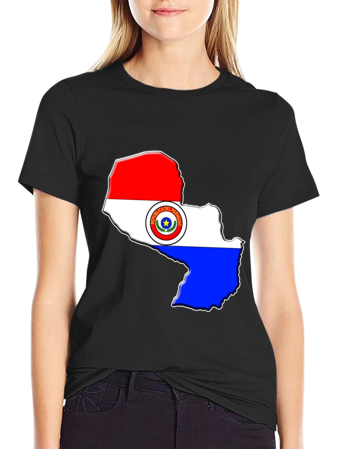 Paraguay Flag Map T-Shirt - Patriotic Pride