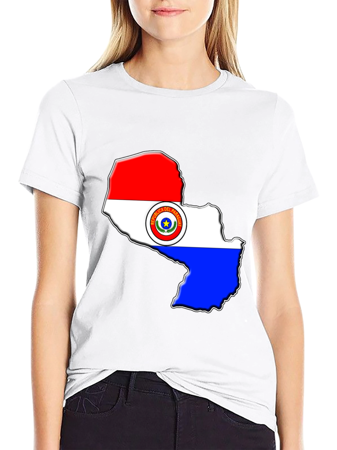 Paraguay Flag Map T-Shirt - Patriotic Pride