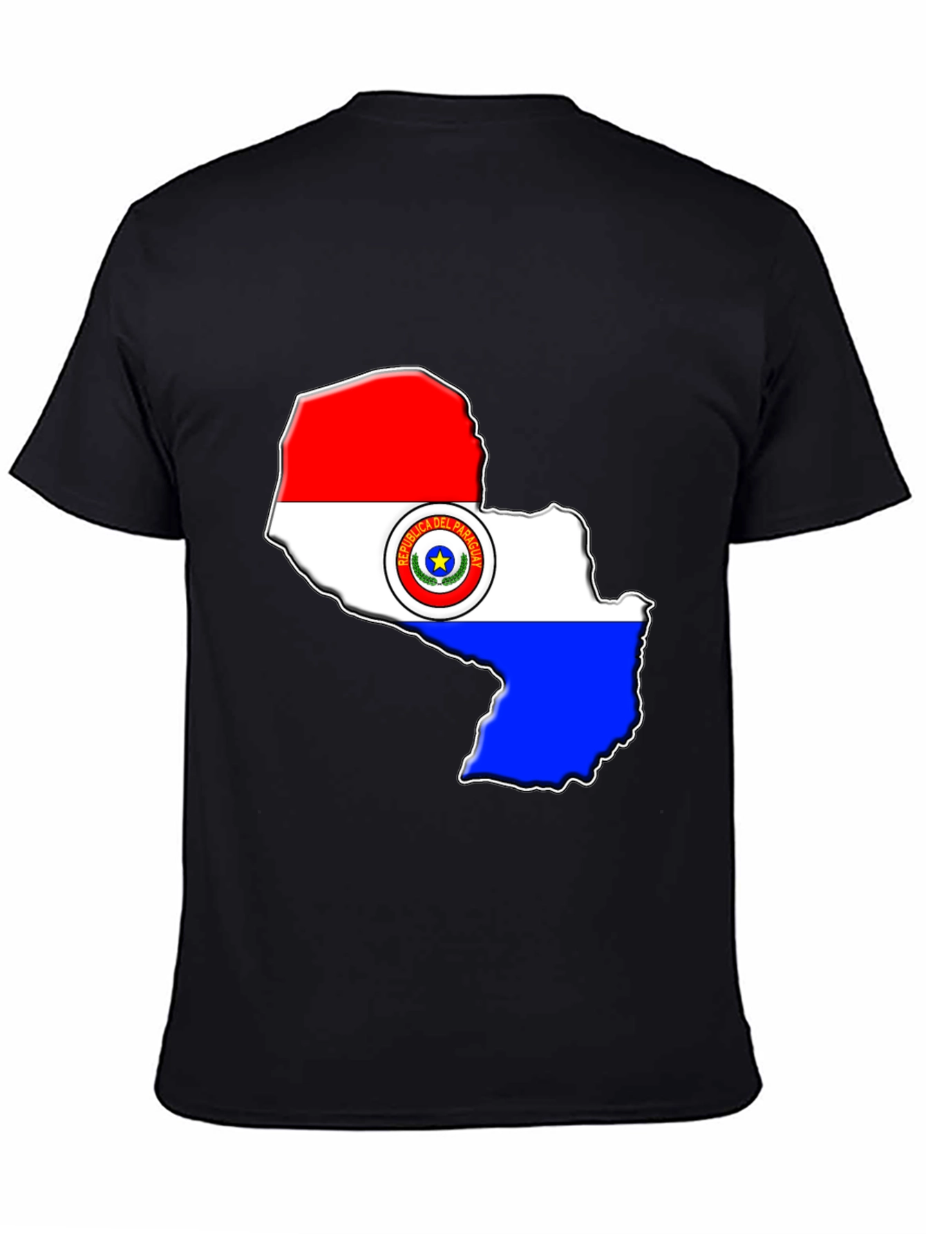 Paraguay Flag Map T-Shirt - Patriotic Pride
