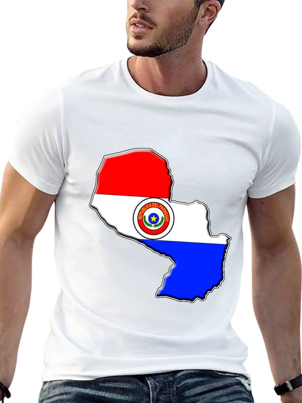 Paraguay Flag Map T-Shirt - Patriotic Pride