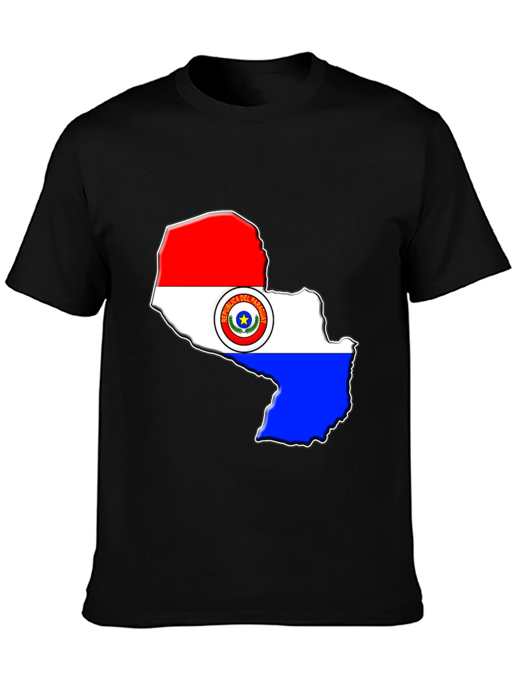 Paraguay Flag Map T-Shirt - Patriotic Pride