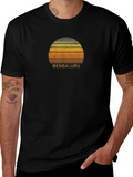 Bengaluru Sunset Graphic Tee - Retro Style