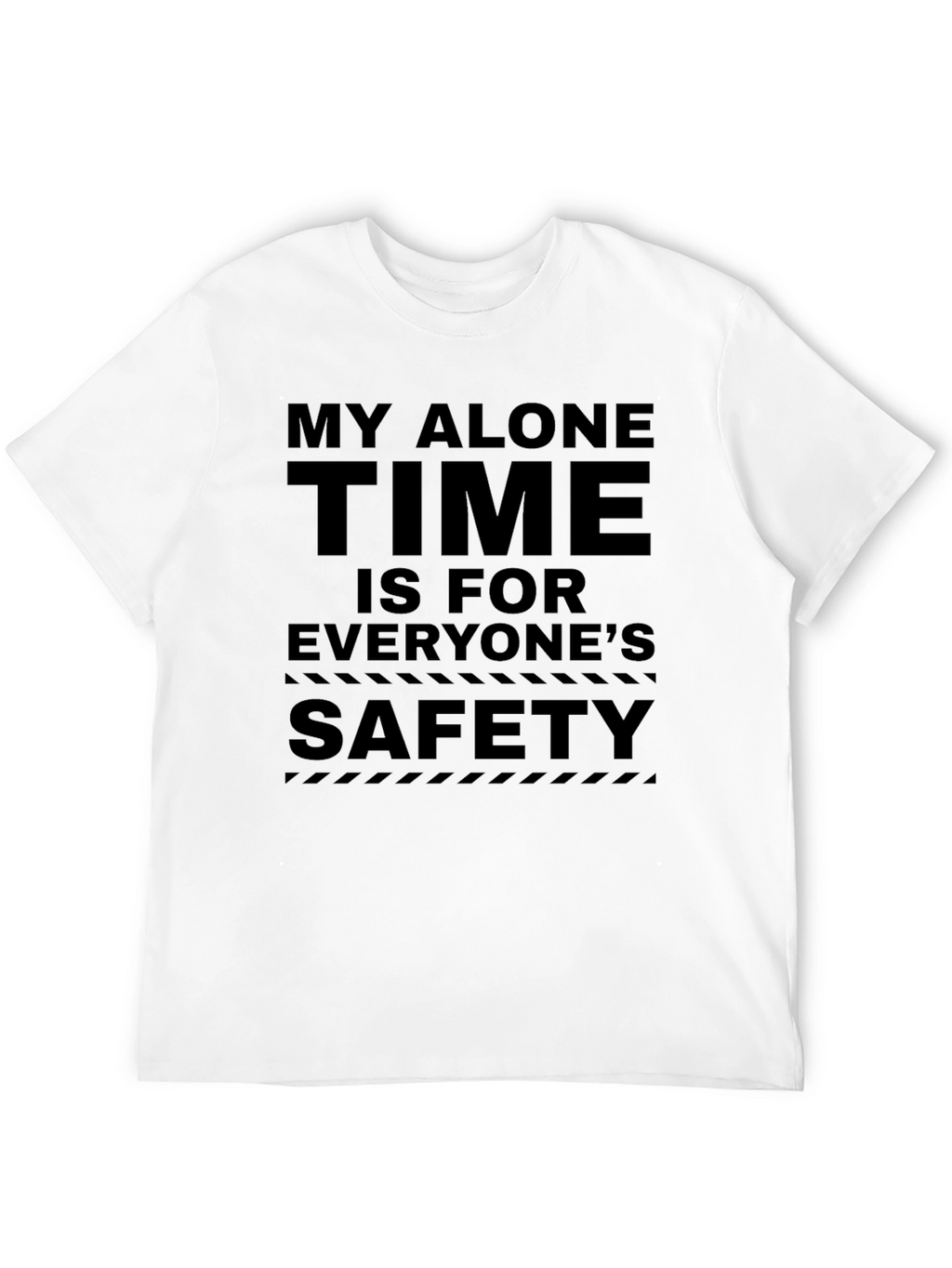 My Alone Time Safety Graphic Tee - Black Cotton