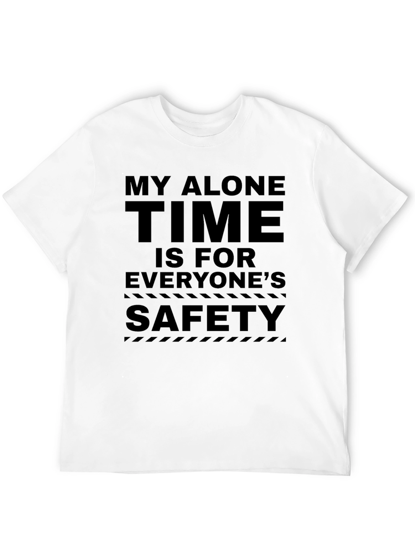 My Alone Time Safety Graphic Tee - Black Cotton
