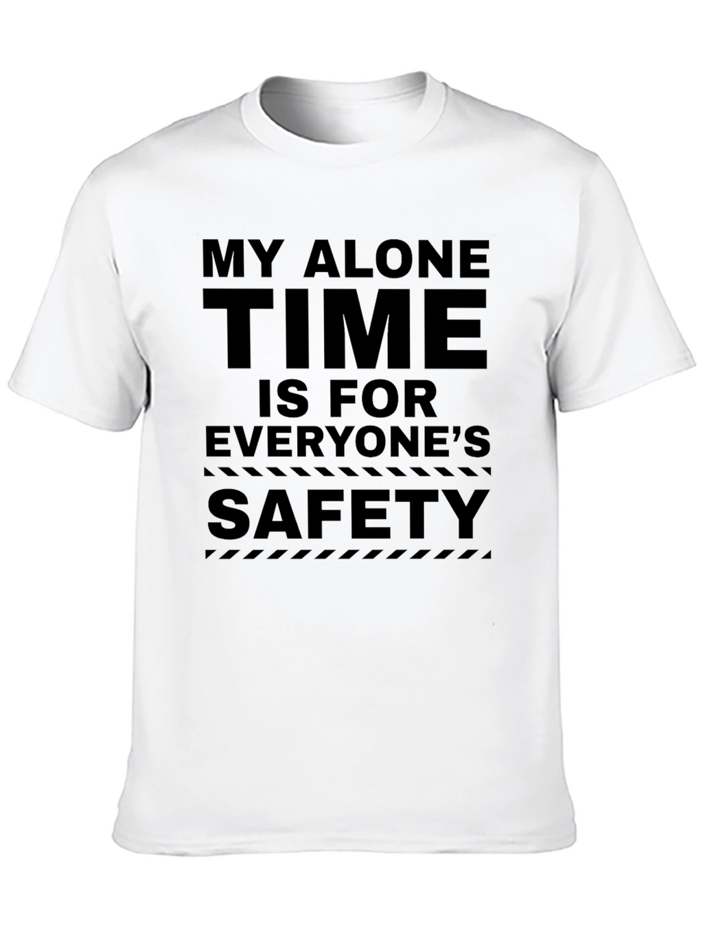 My Alone Time Safety Graphic Tee - Black Cotton