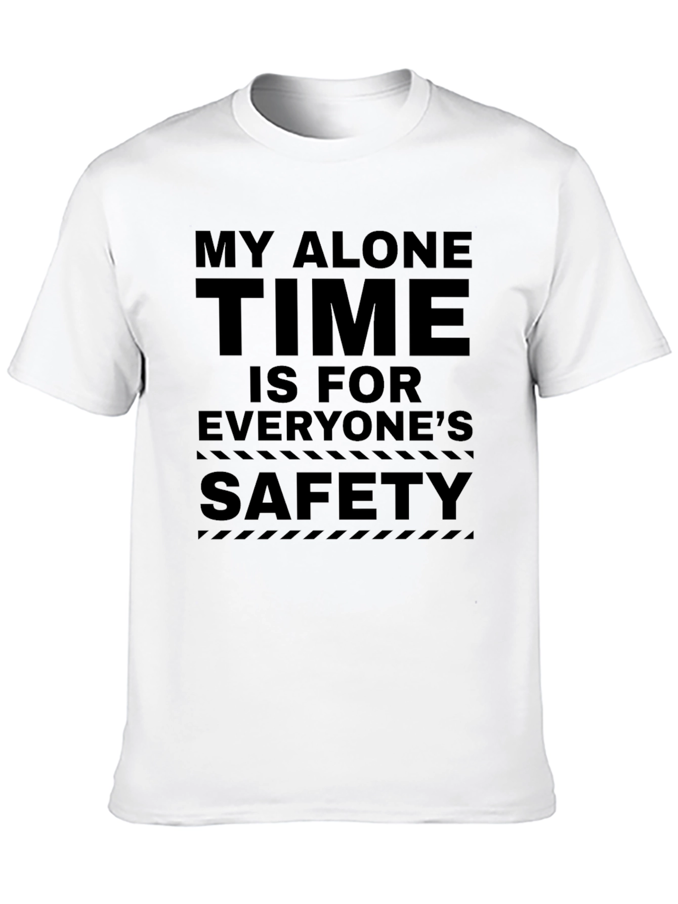 My Alone Time Safety Graphic Tee - Black Cotton