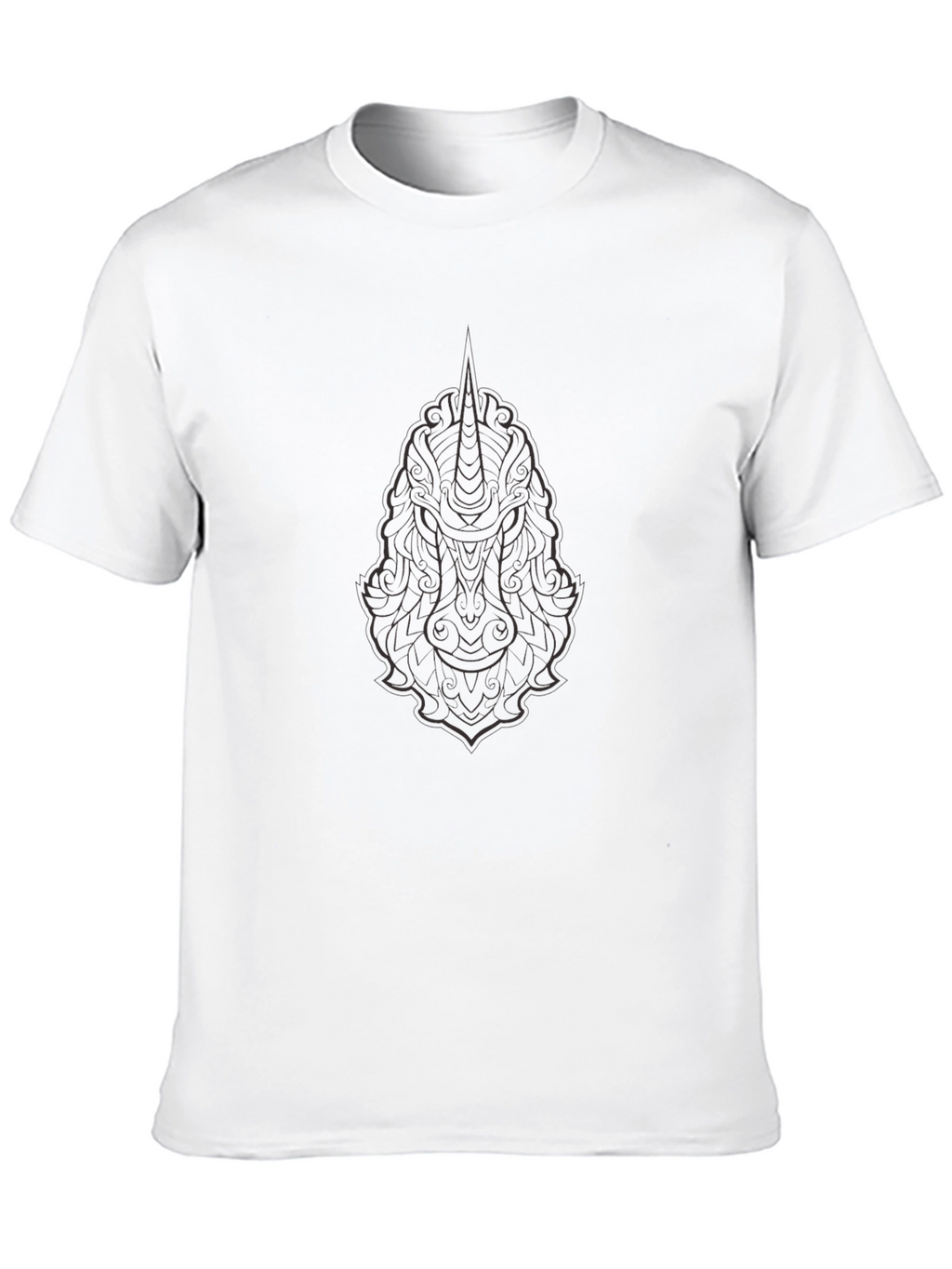 Unicorn Graphic Print Mens Black T-Shirt