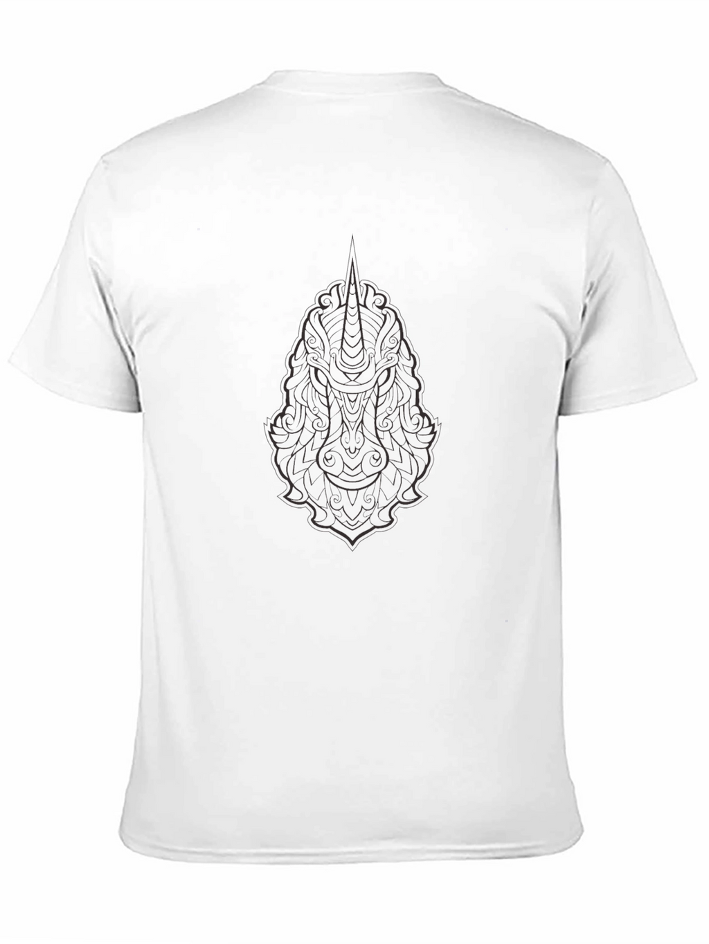 Unicorn Graphic Print Mens Black T-Shirt
