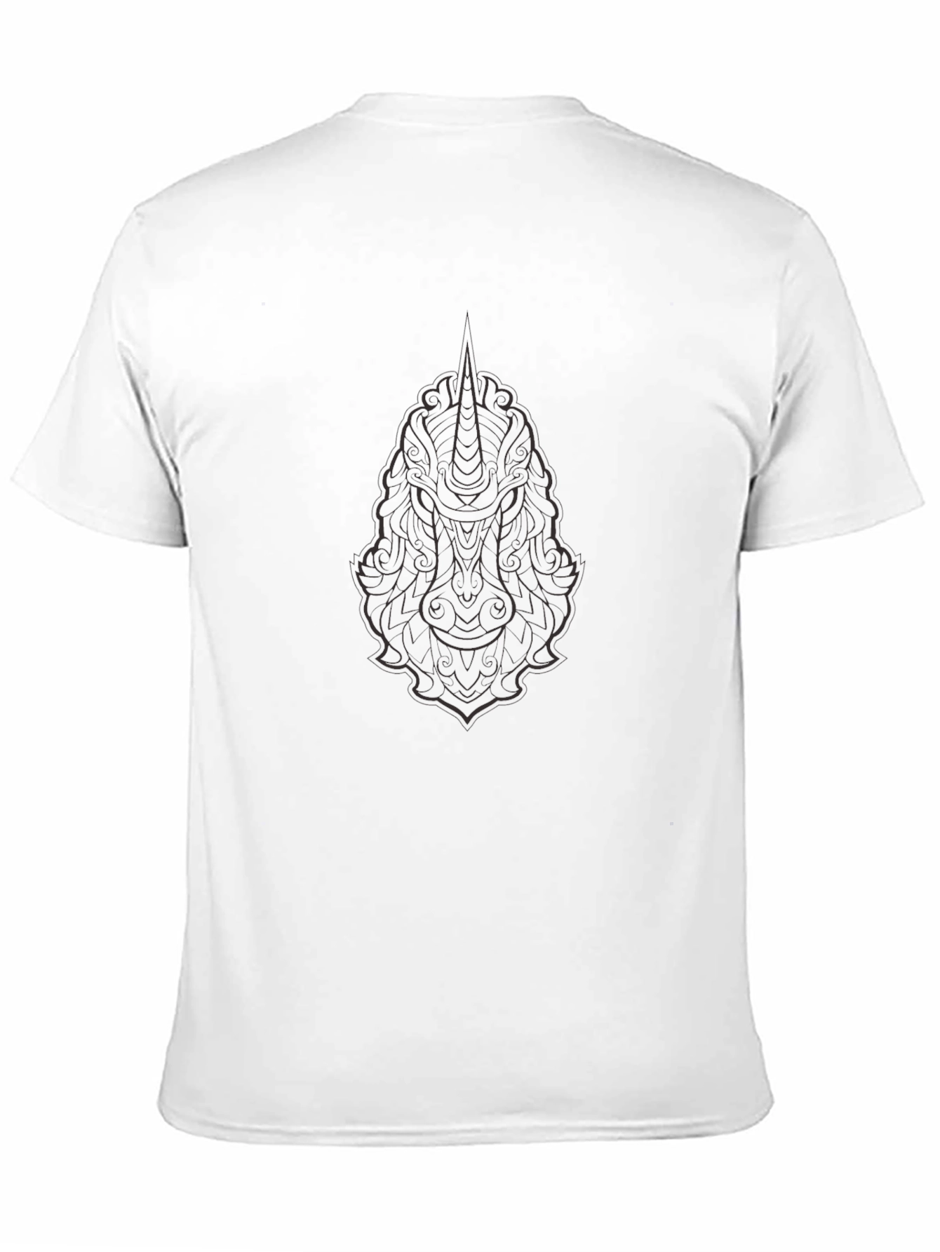 Unicorn Graphic Print Mens Black T-Shirt