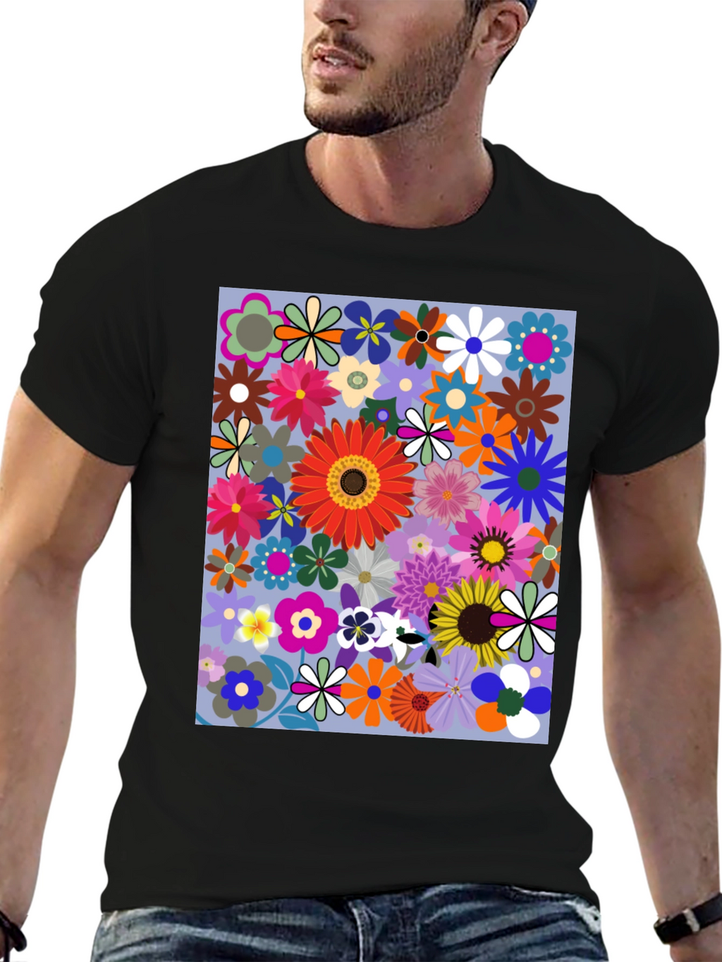 Floral Print Graphic T-Shirt