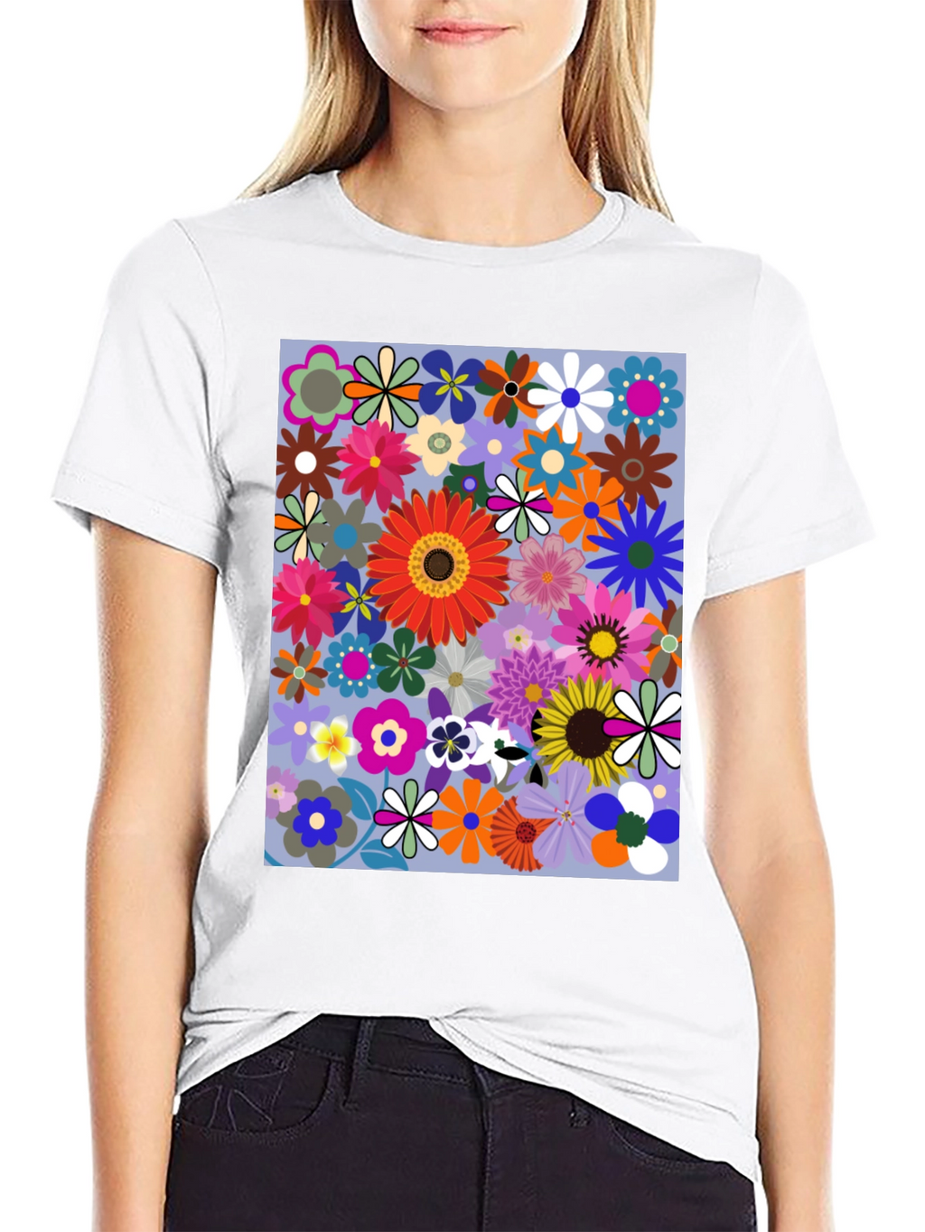 Floral Print Graphic T-Shirt