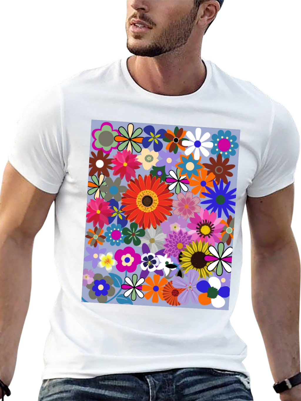 Floral Print Graphic T-Shirt