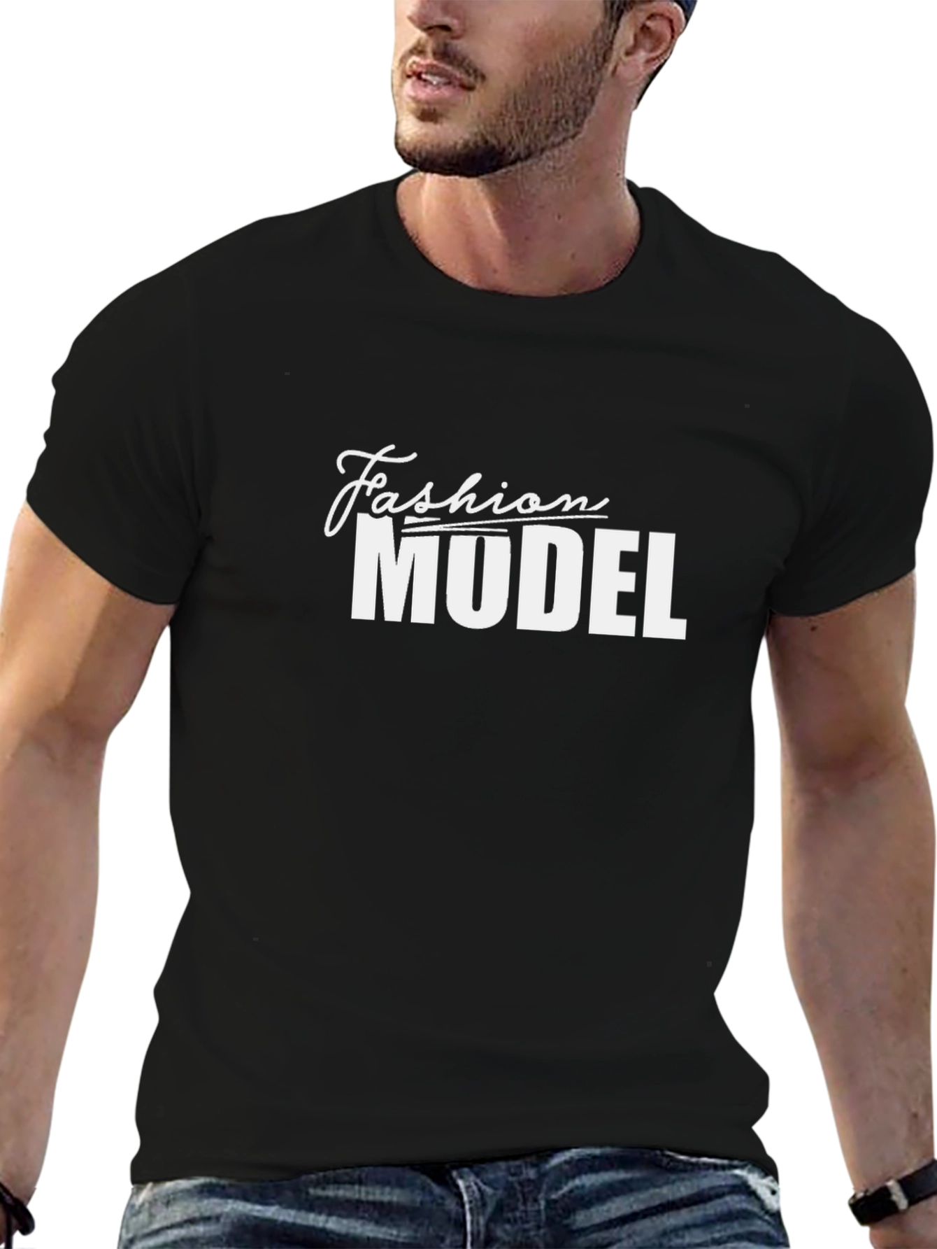 Fashion Model Black Graphic T-Shirt
