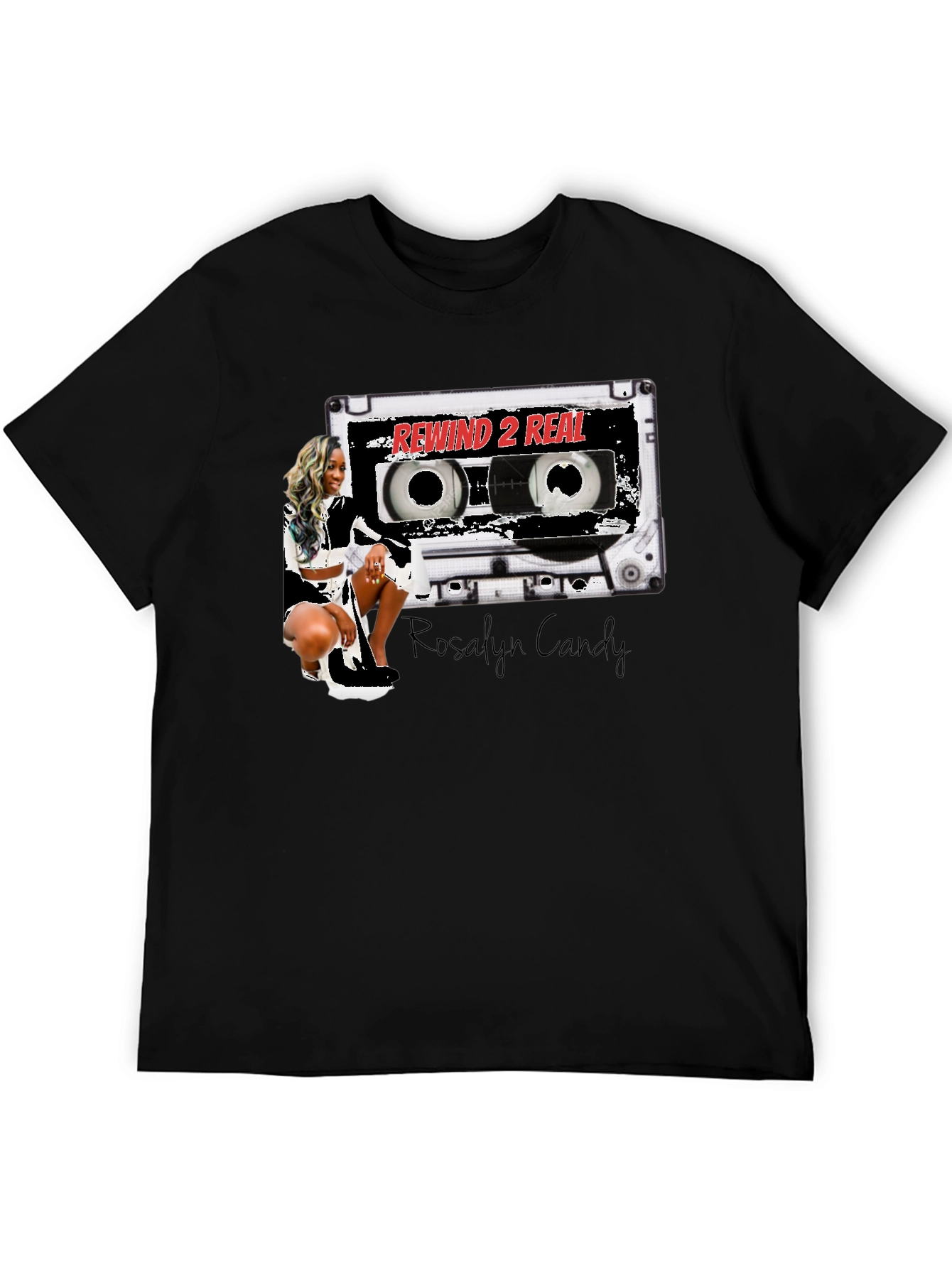 Rewind 2 Real T-Shirt - Stylish Cassette Design
