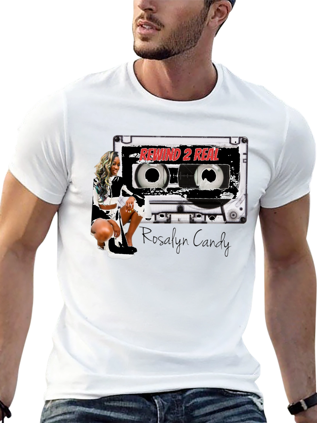 Rewind 2 Real T-Shirt - Stylish Cassette Design