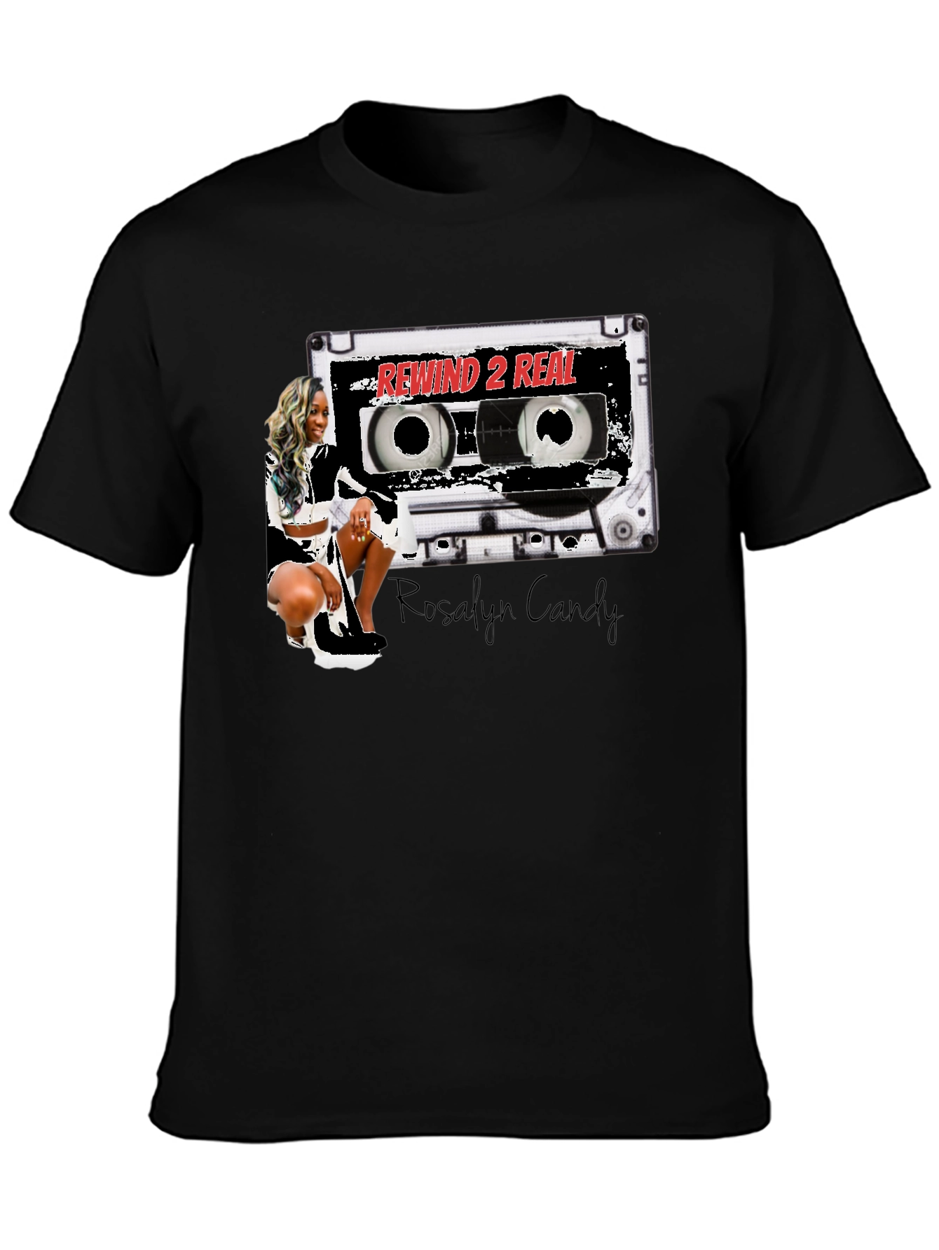 Rewind 2 Real T-Shirt - Stylish Cassette Design