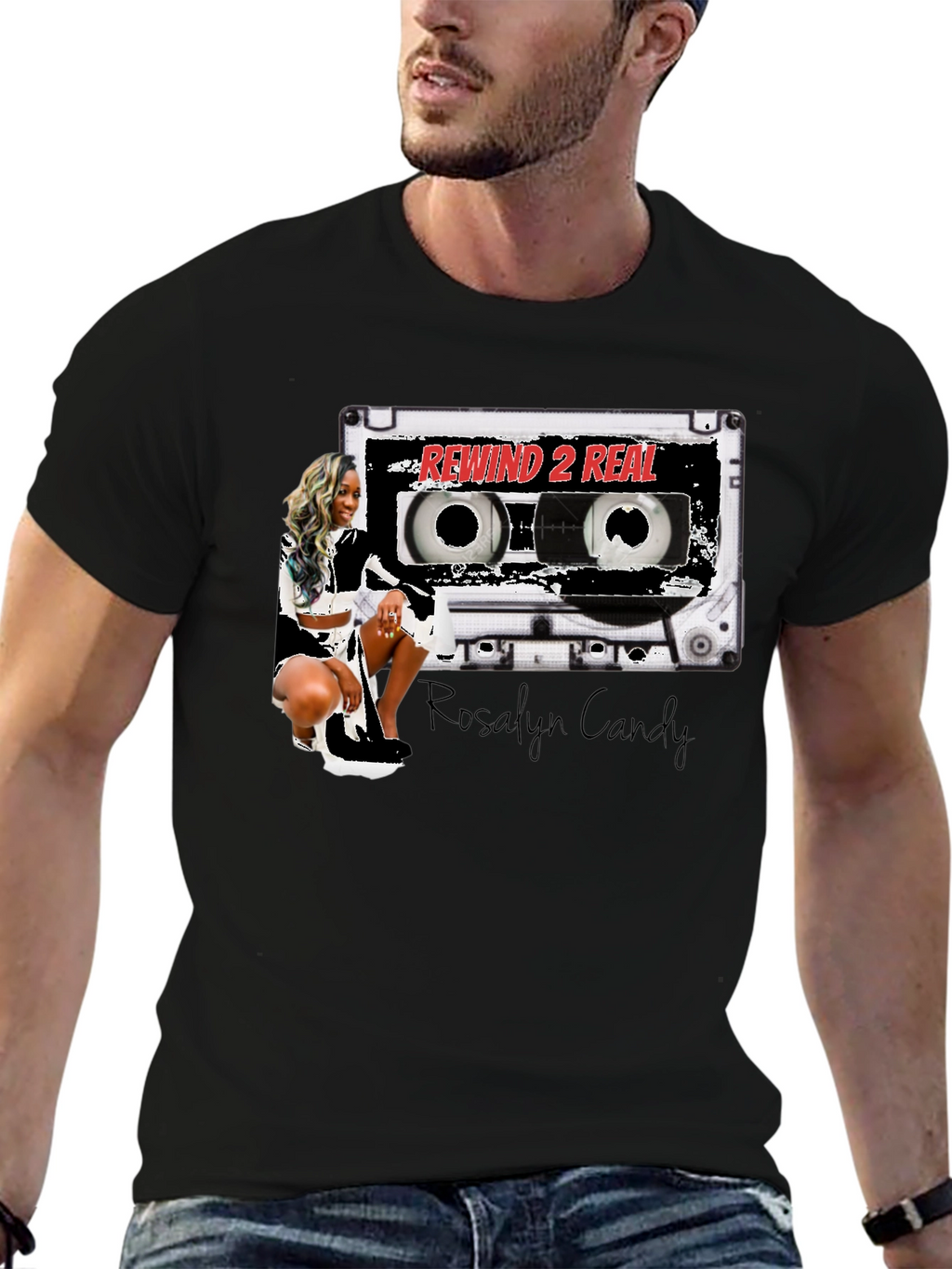 Rewind 2 Real T-Shirt - Stylish Cassette Design