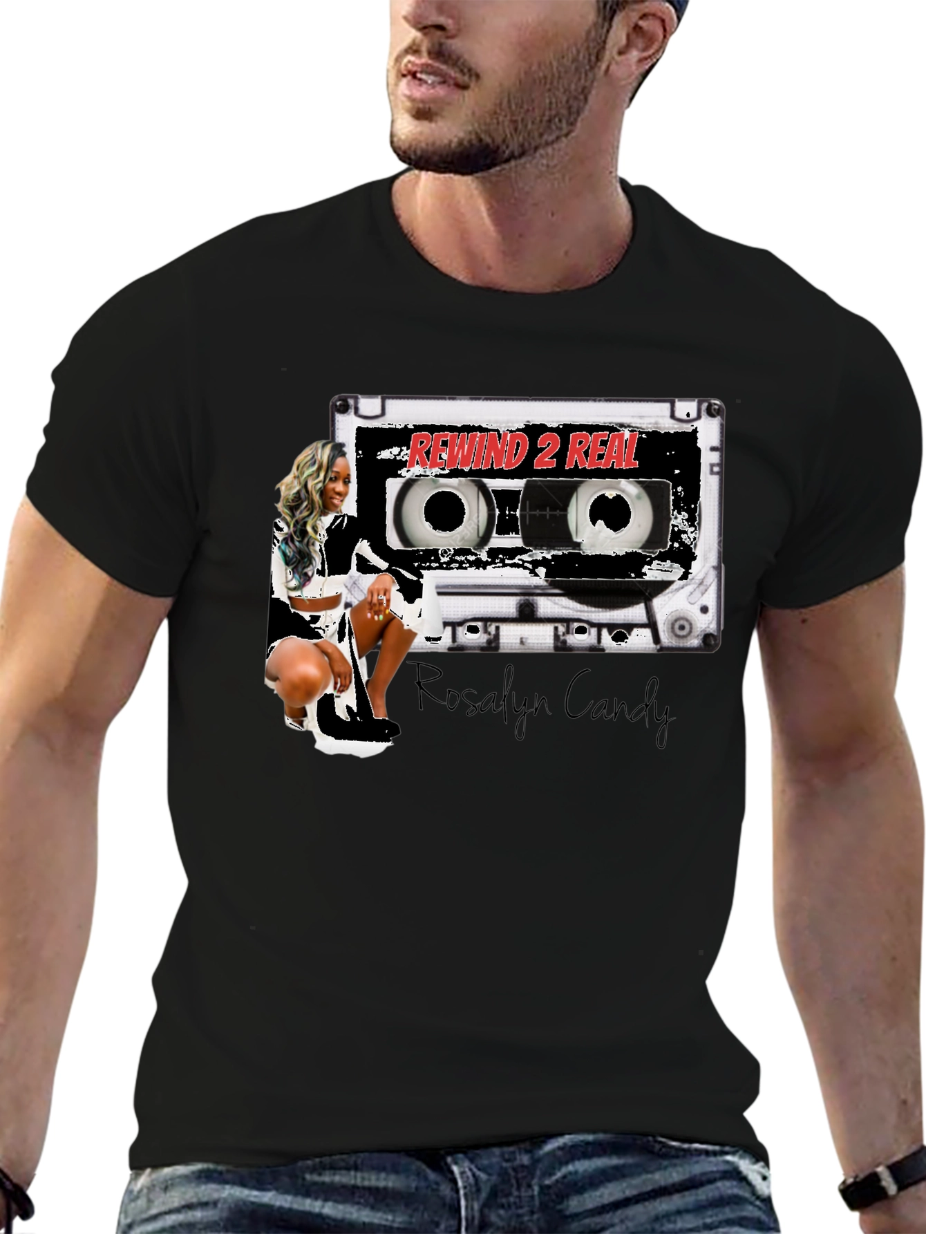 Rewind 2 Real T-Shirt - Stylish Cassette Design