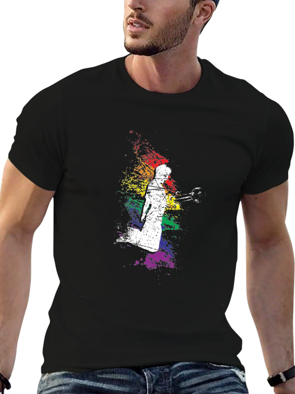 LGBTQ Pride Man on Knees T-Shirt