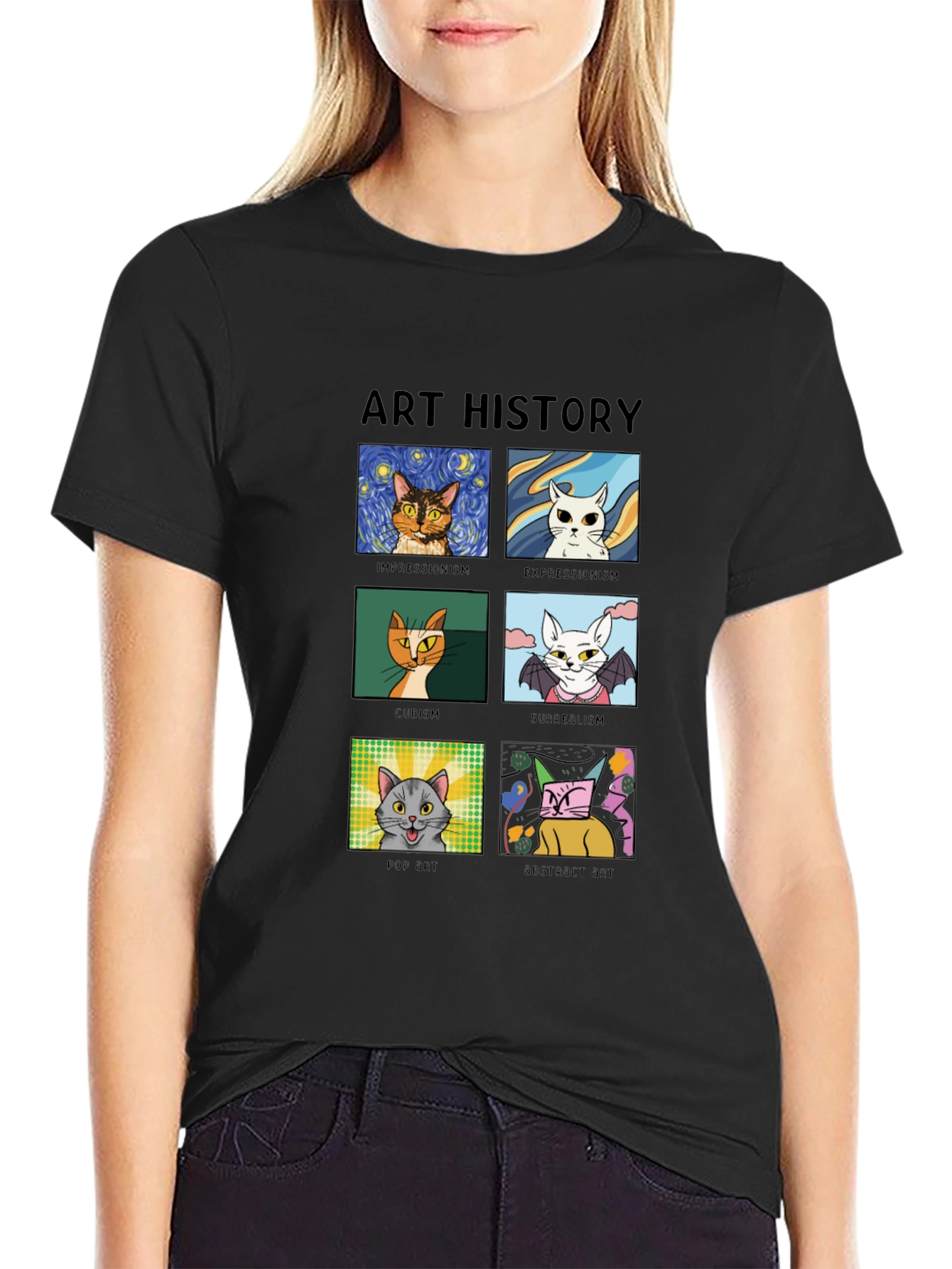 Art History Cats T-Shirt - Artistic Styles