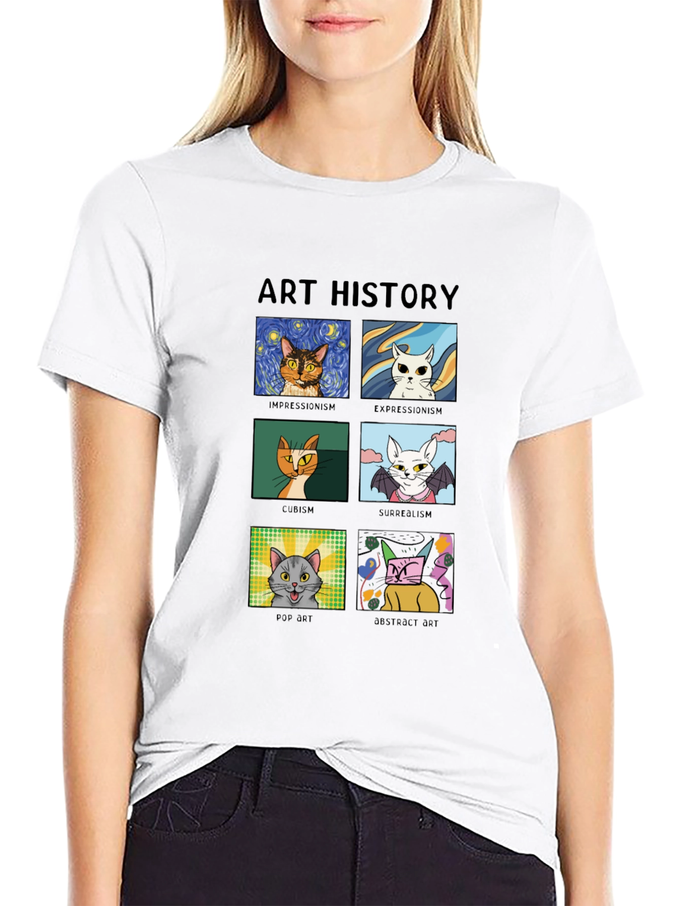 Art History Cats T-Shirt - Artistic Styles