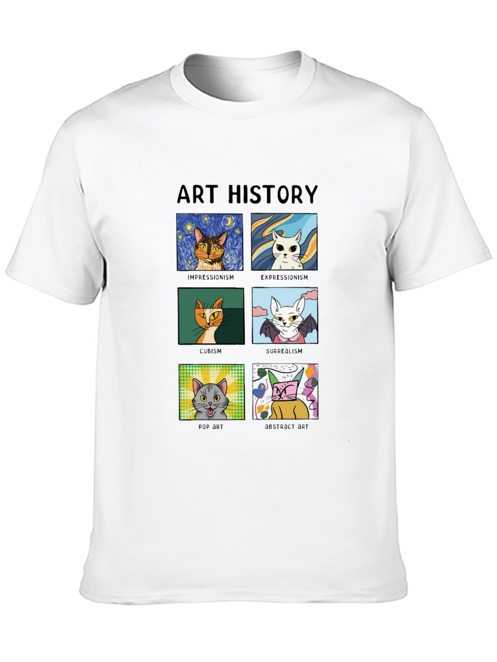 Art History Cats T-Shirt - Artistic Styles