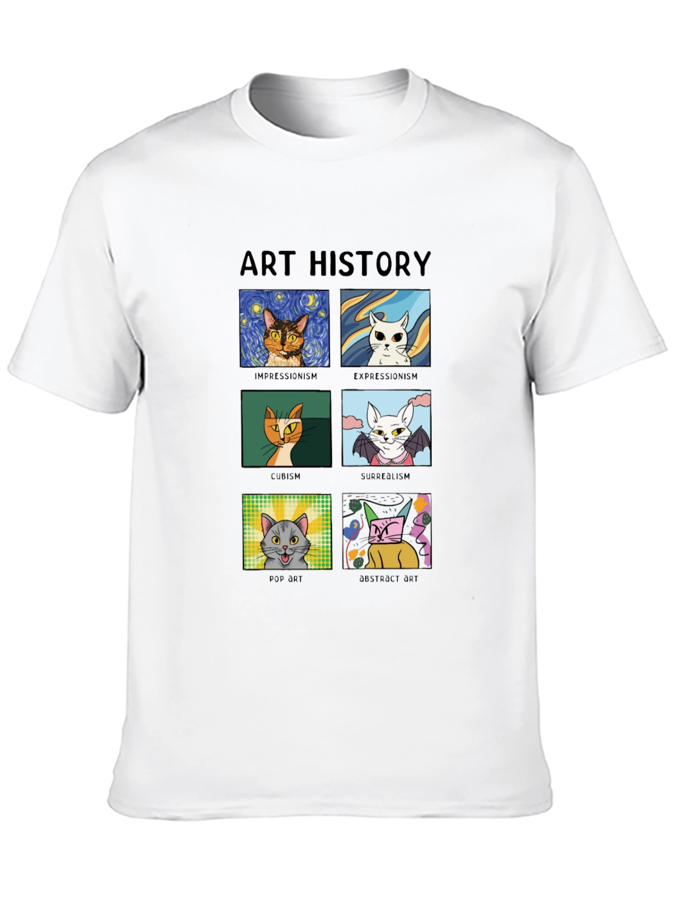 Art History Cats T-Shirt - Artistic Styles