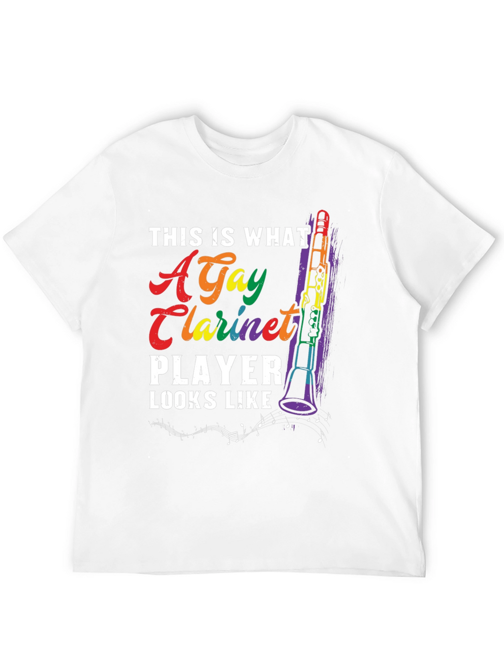 Gay Clarinet Player T-Shirt: Prideful Musical Tee