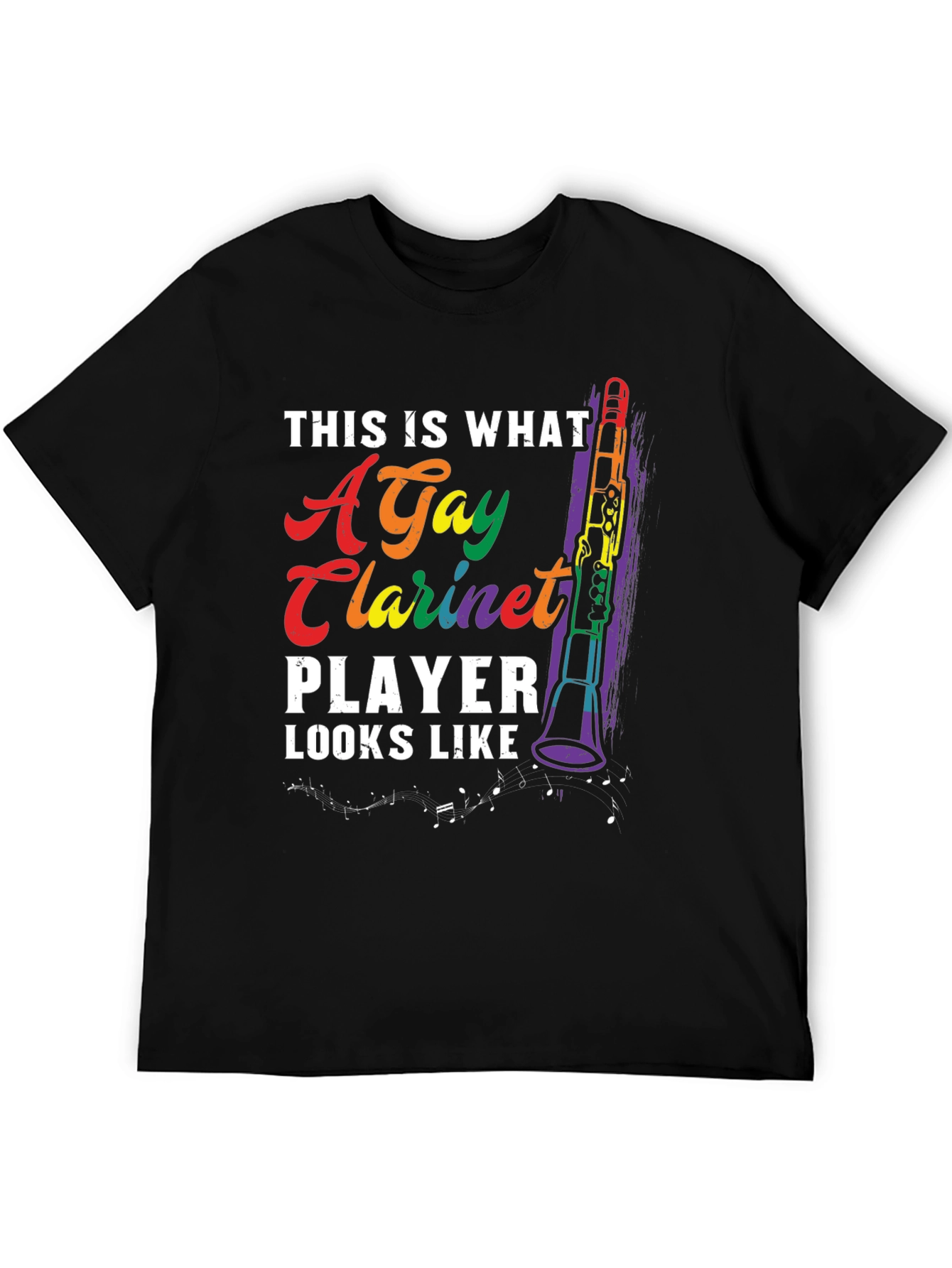 Gay Clarinet Player T-Shirt: Prideful Musical Tee