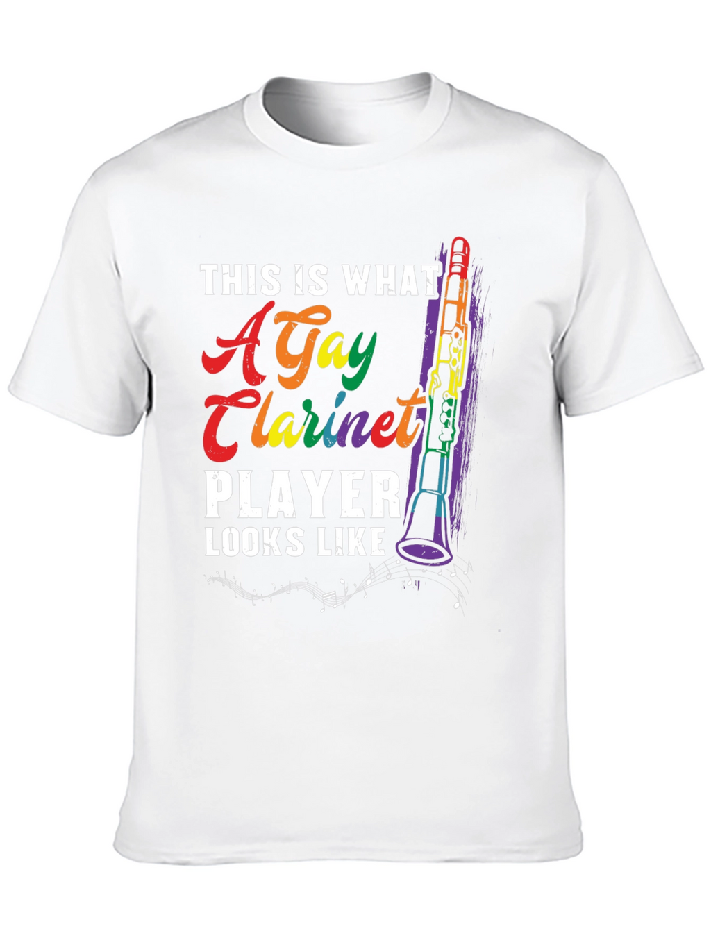 Gay Clarinet Player T-Shirt: Prideful Musical Tee