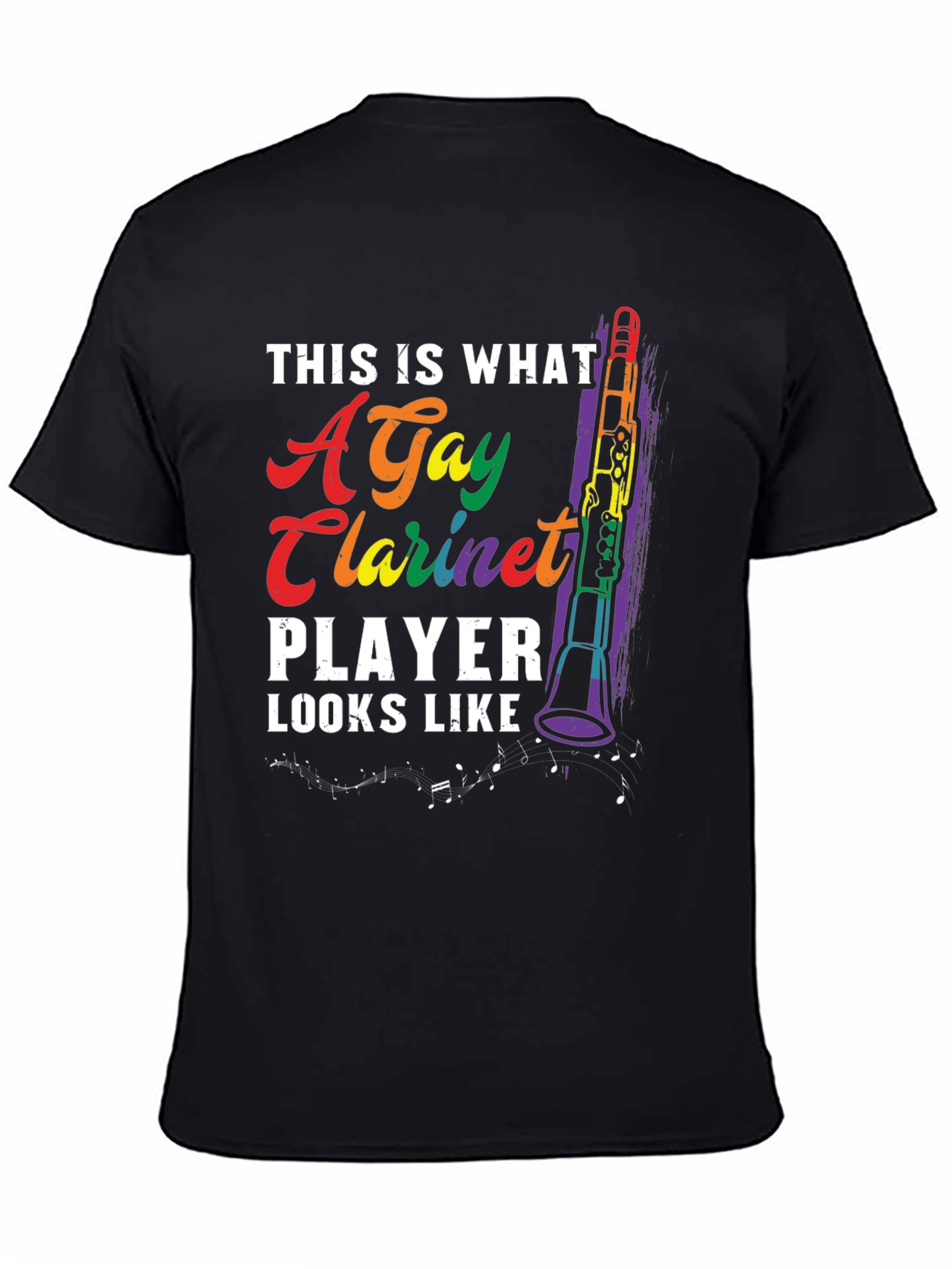 Gay Clarinet Player T-Shirt: Prideful Musical Tee