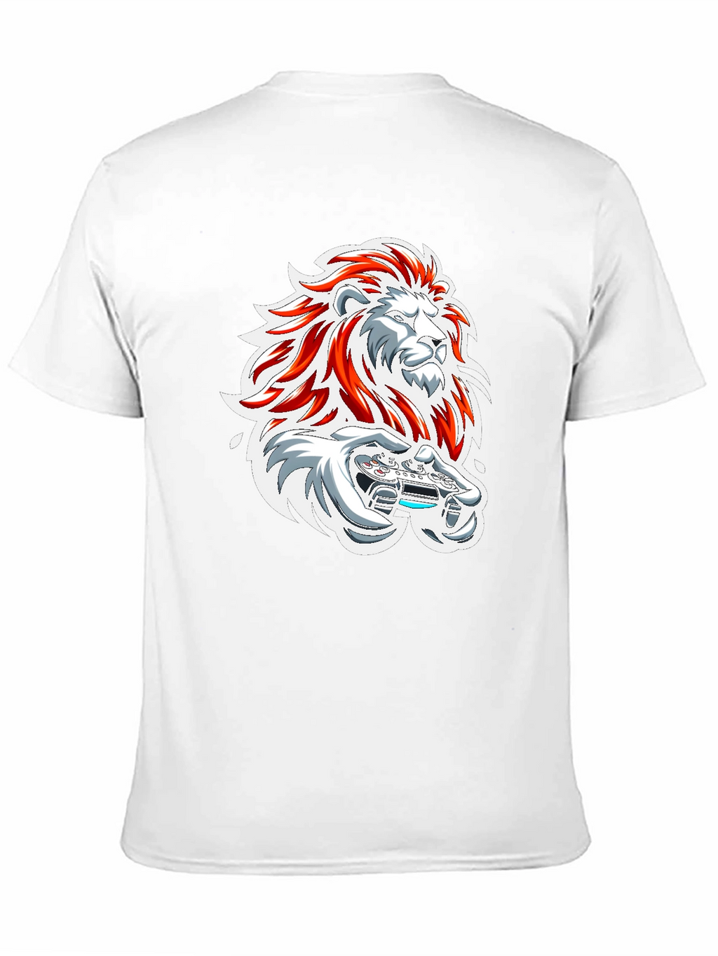 Lion Gamer Graphic Tee - Black