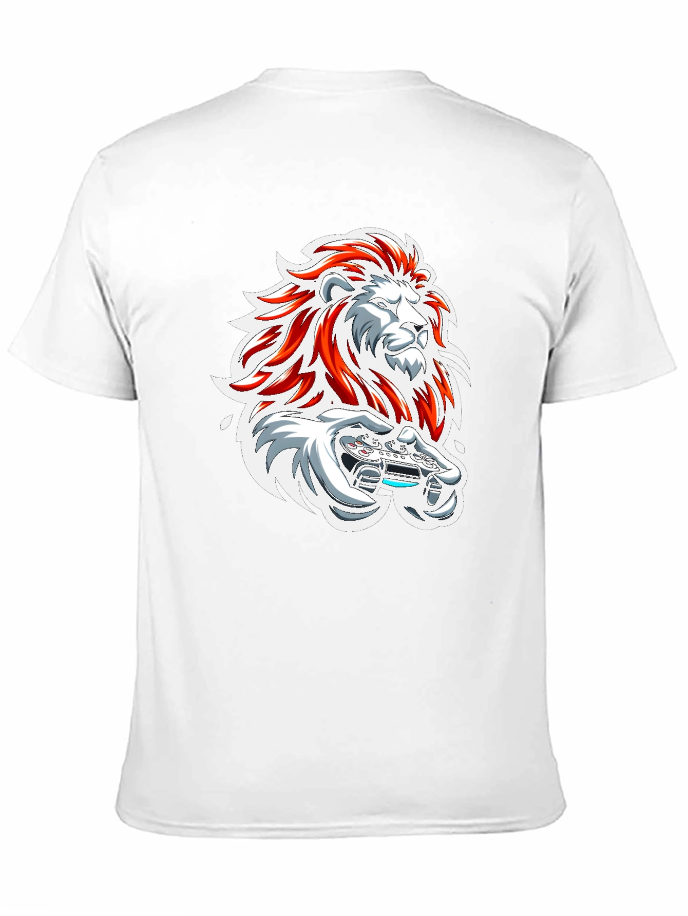 Lion Gamer Graphic Tee - Black