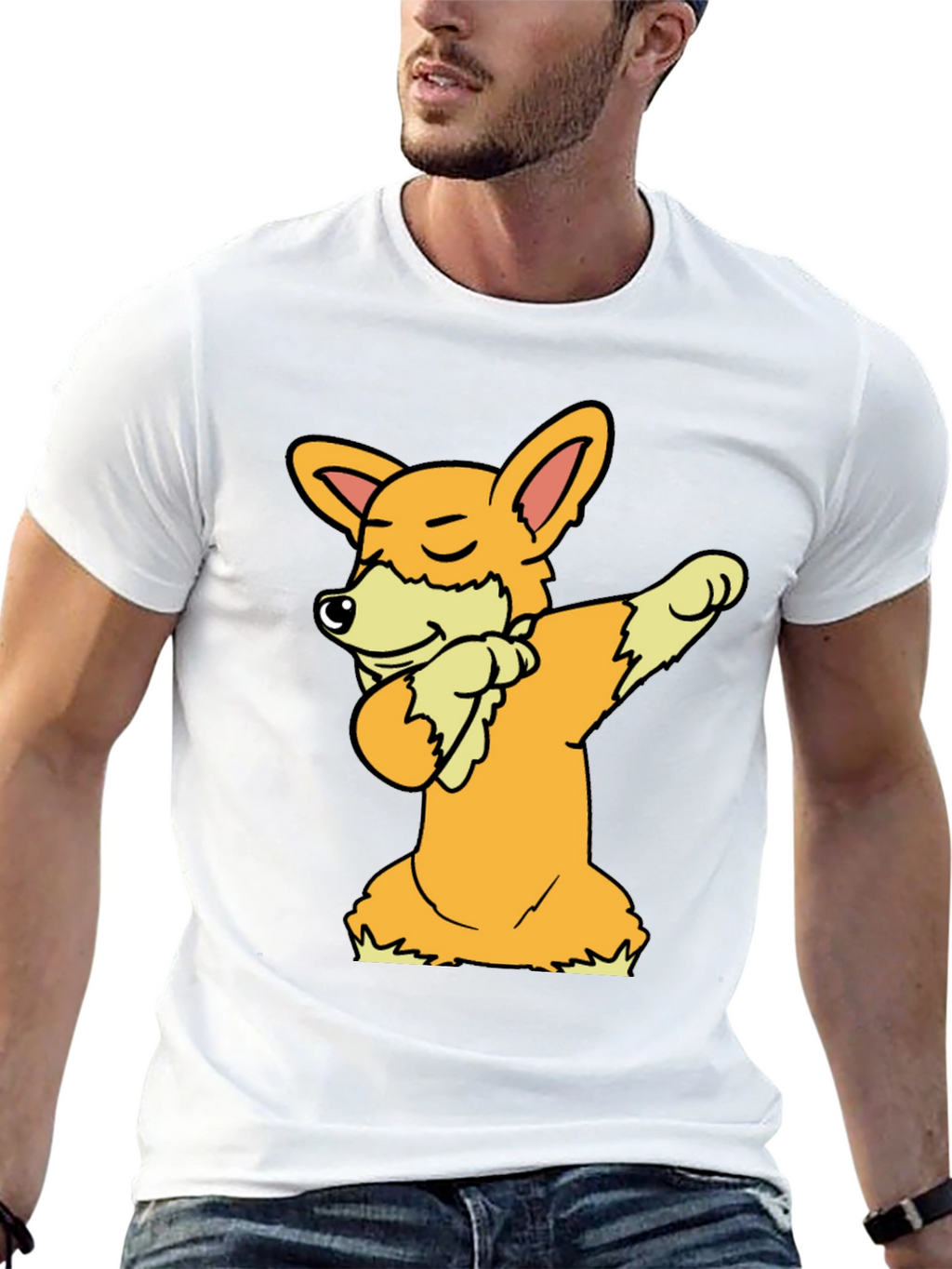 Dabbing Corgi Graphic Tee