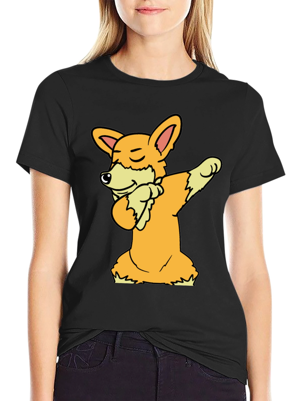 Dabbing Corgi Graphic Tee