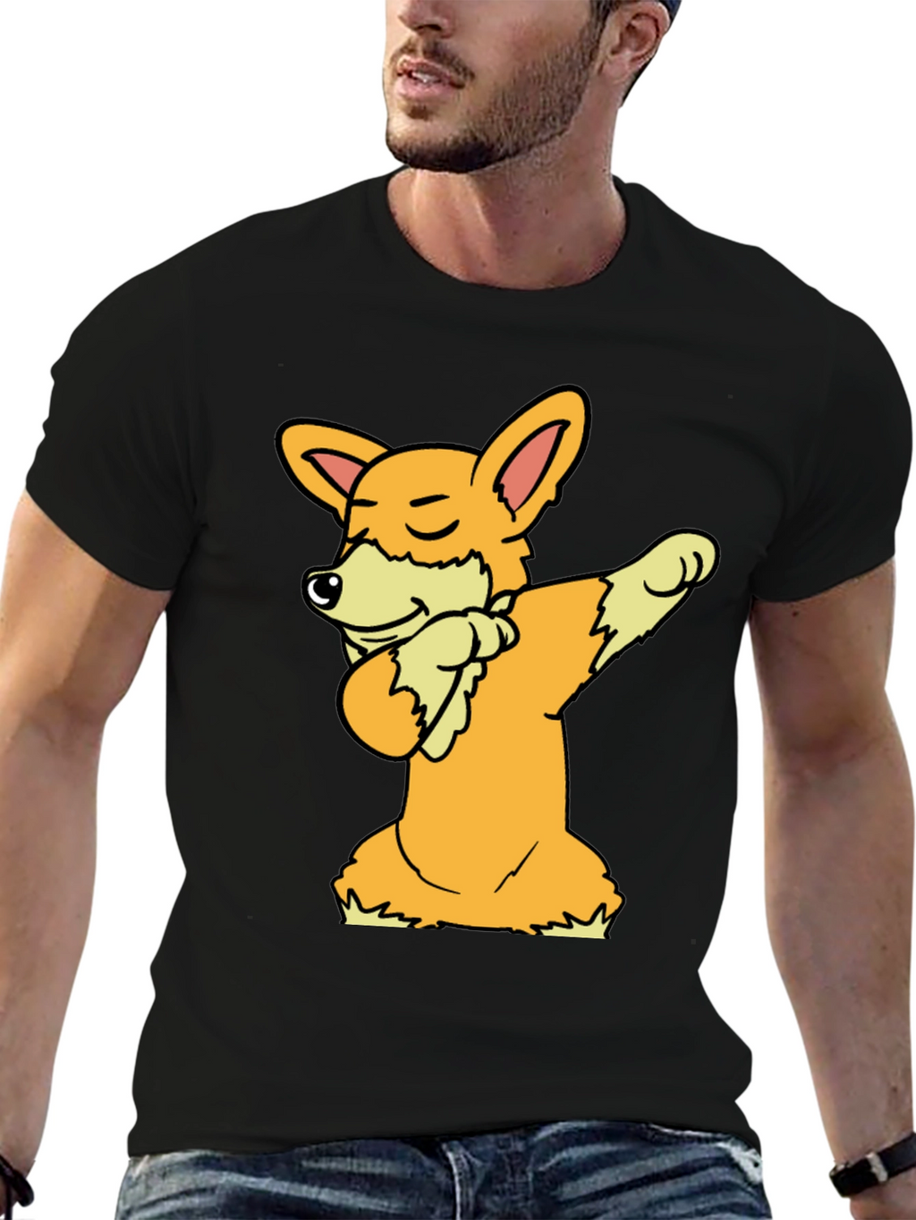 Dabbing Corgi Graphic Tee