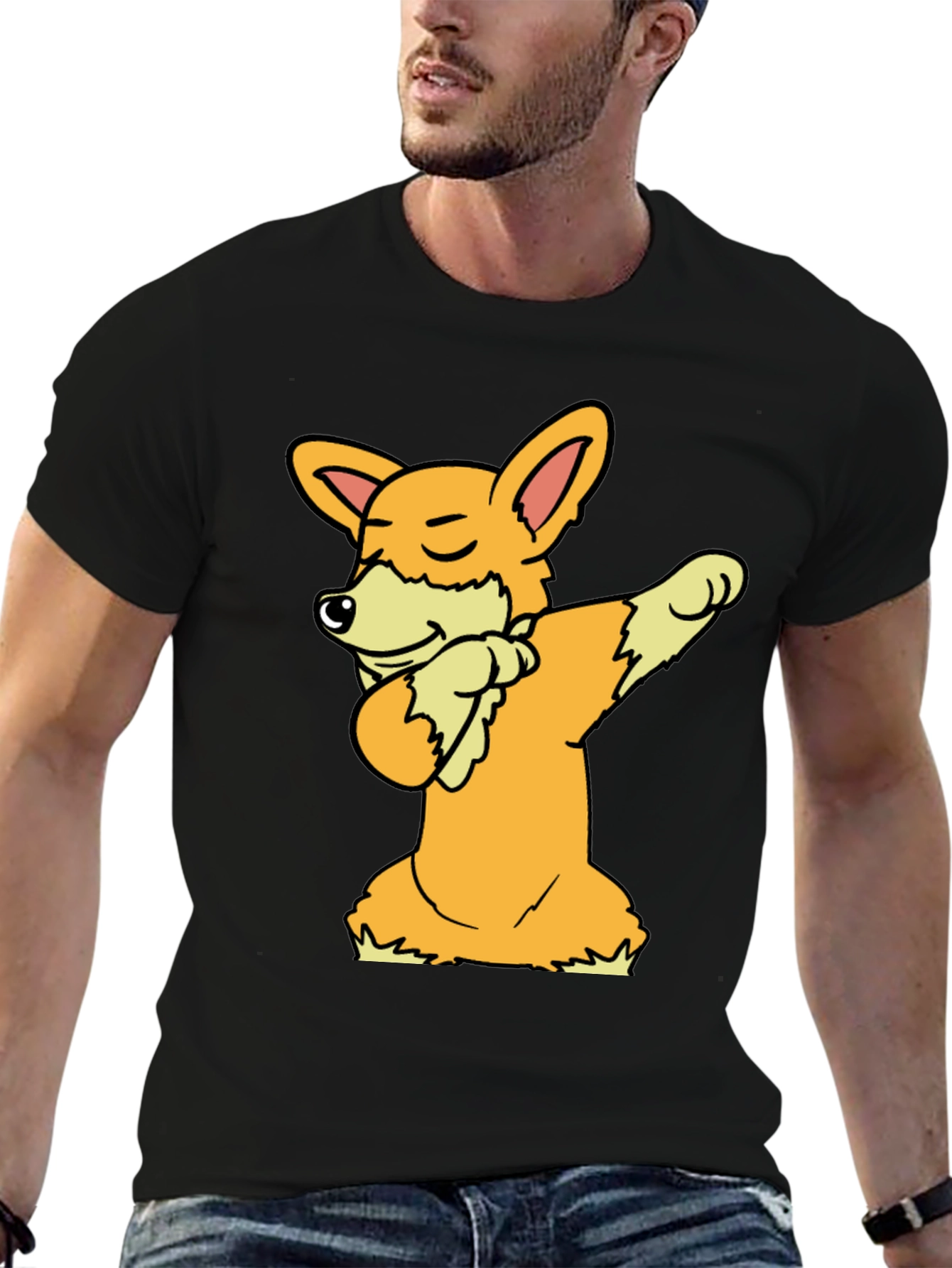 Dabbing Corgi Graphic Tee
