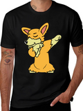 Dabbing Corgi Graphic Tee