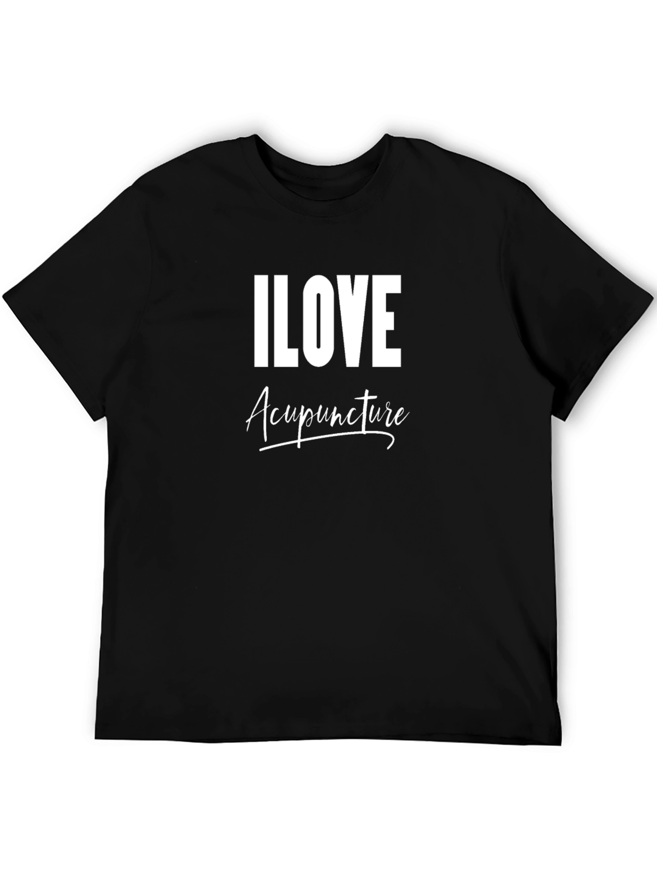 I Love Acupuncture Black T-Shirt