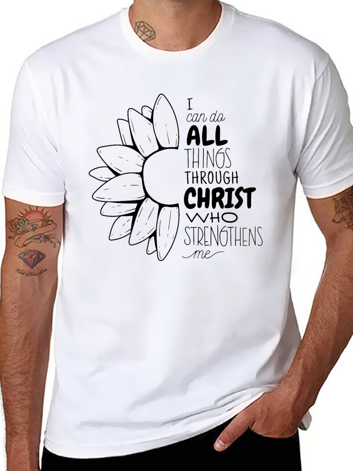 I Can Do All Things Black Graphic Tee