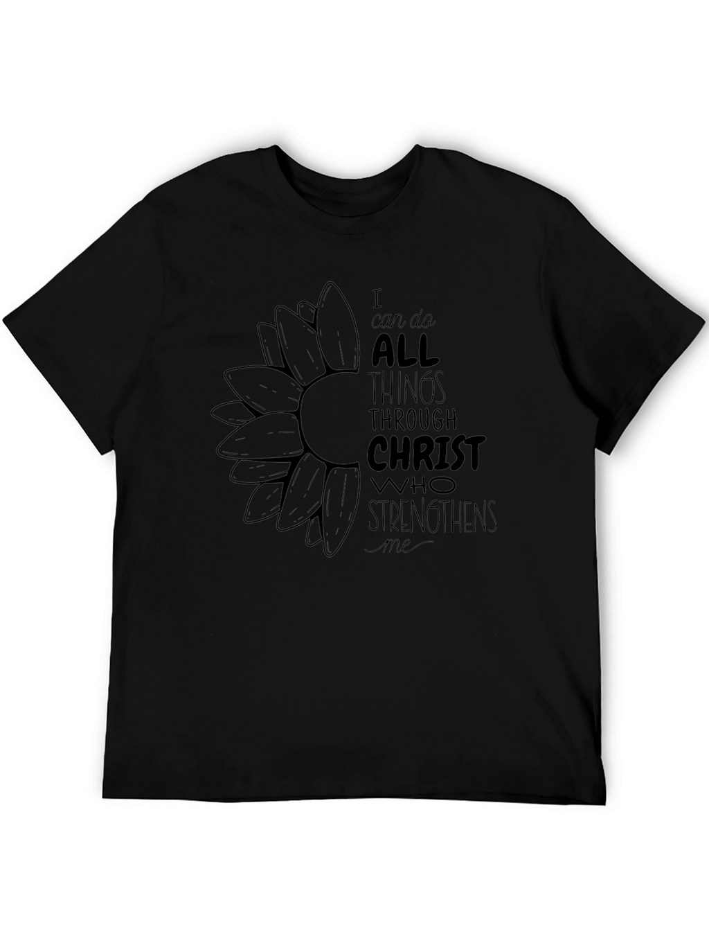 I Can Do All Things Black Graphic Tee