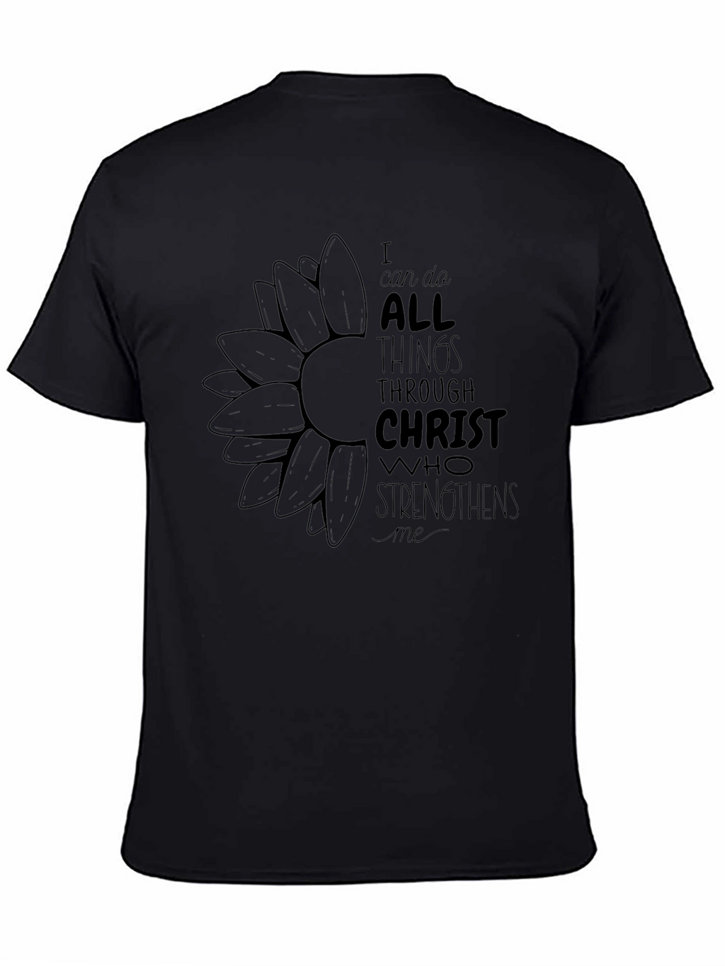 I Can Do All Things Black Graphic Tee