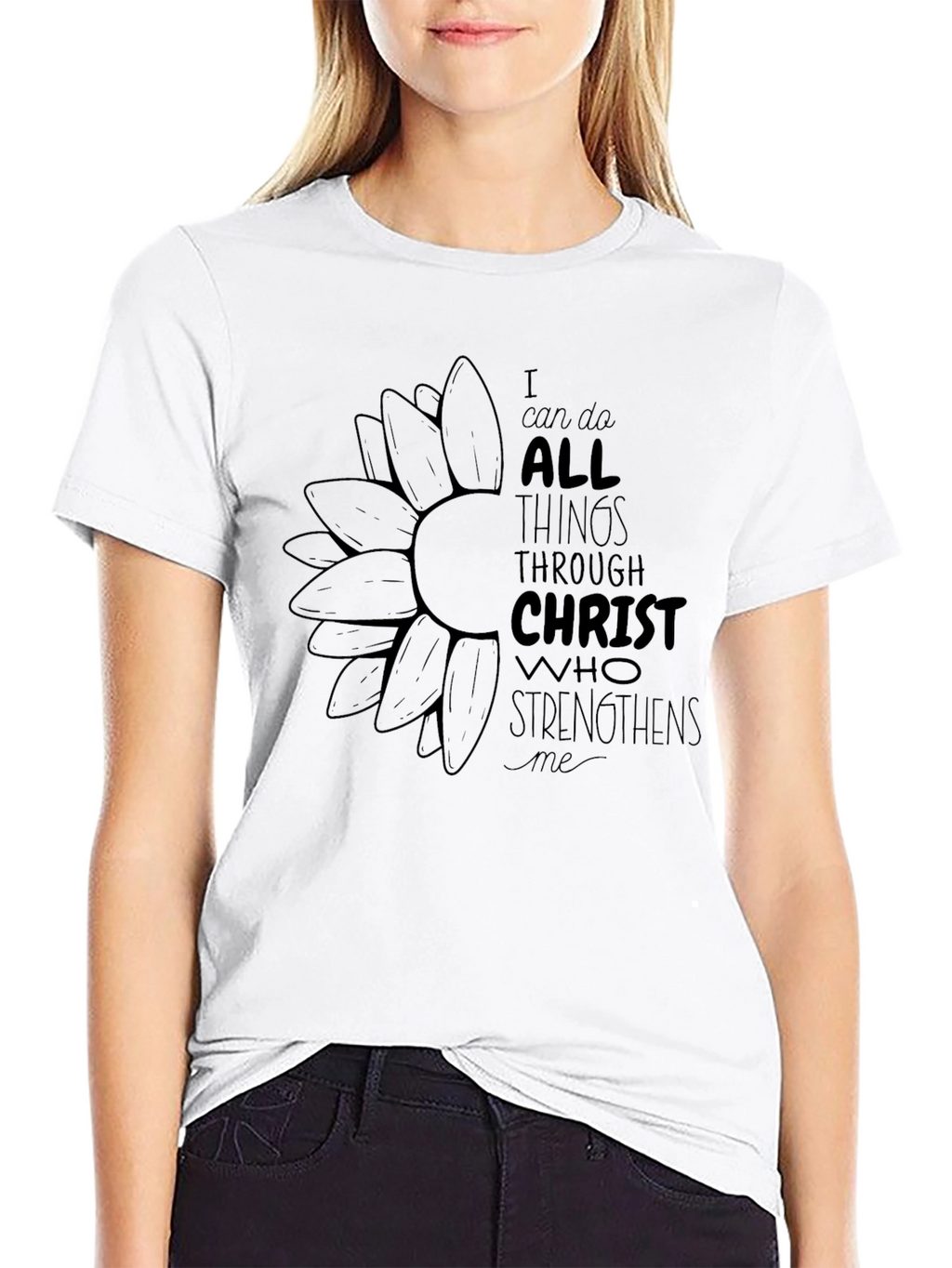 I Can Do All Things Black Graphic Tee