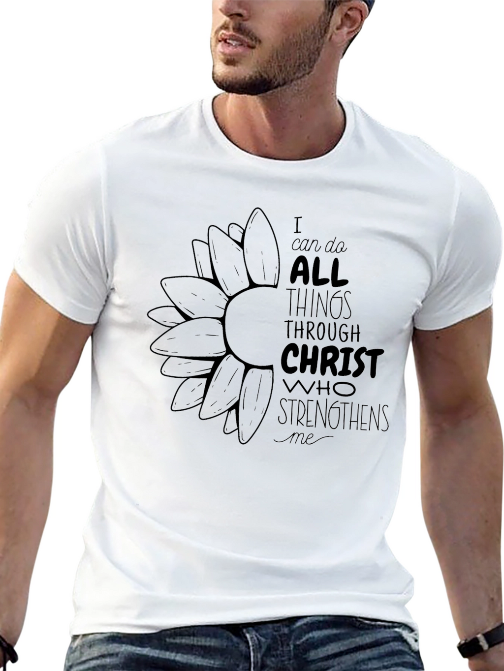 I Can Do All Things Black Graphic Tee