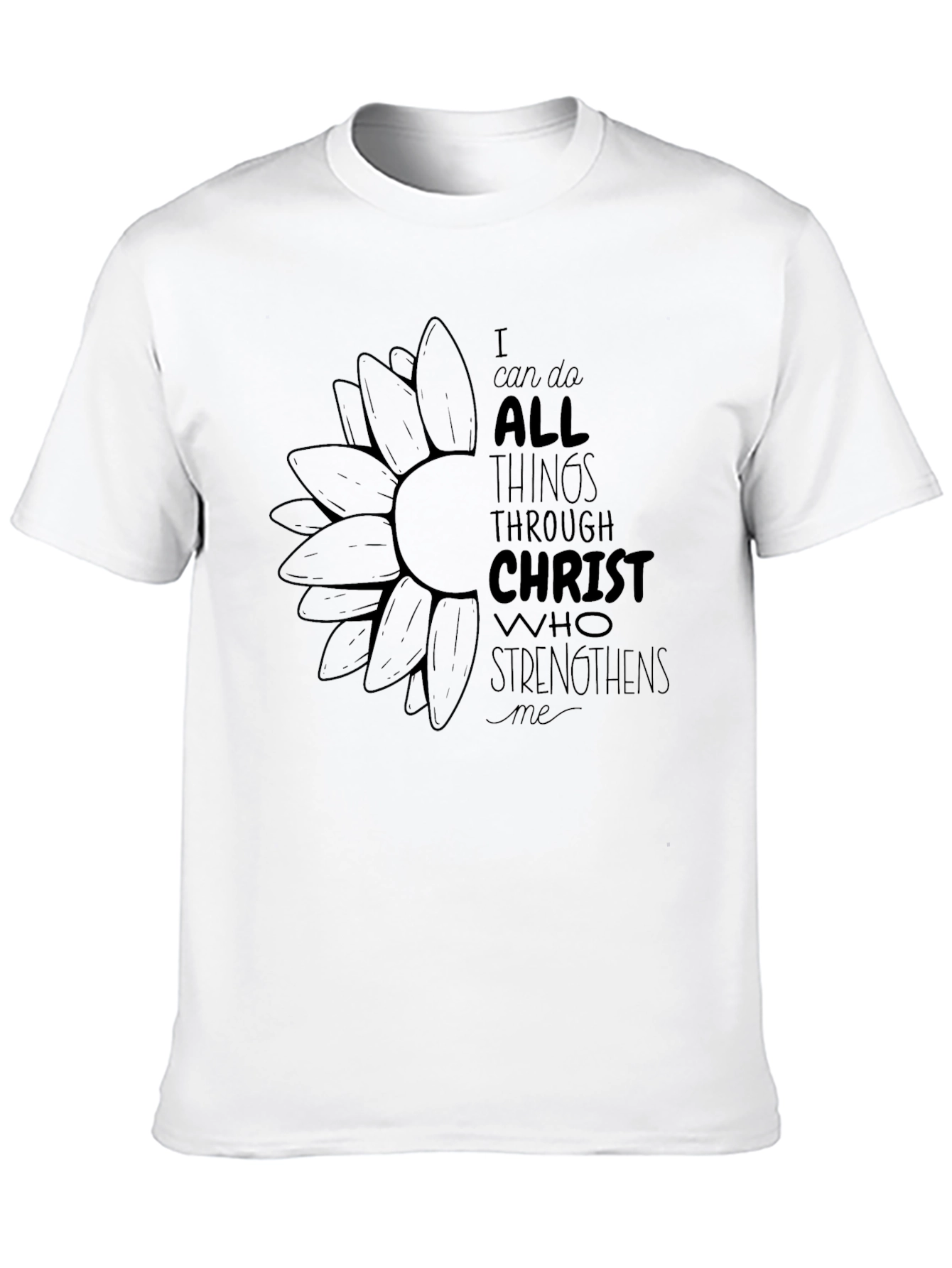 I Can Do All Things Black Graphic Tee