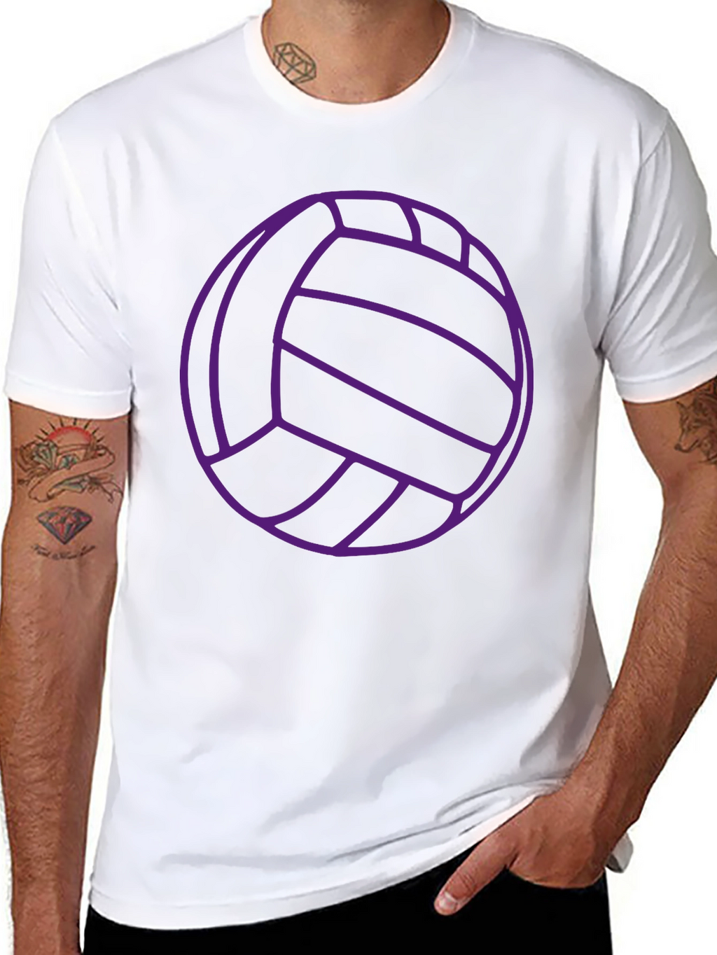 Volleyball Graphic T-Shirt - Black